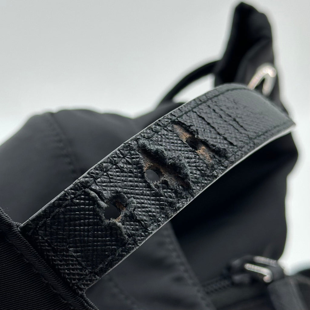 Prada Nylon Rucksack Backpack Bag Black