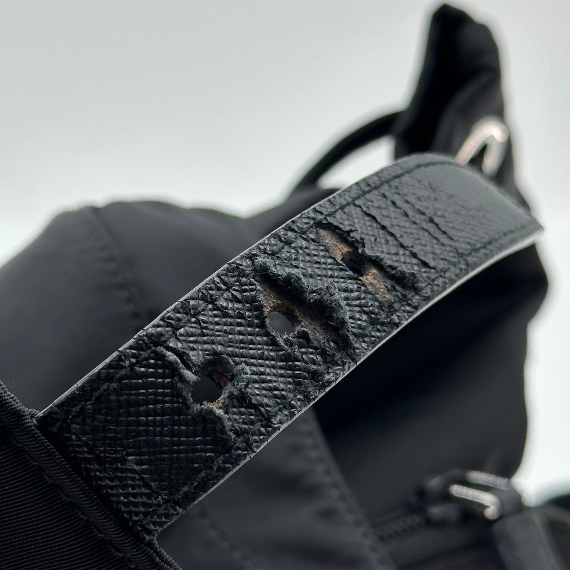 Prada Nylon Rucksack Backpack Bag Black