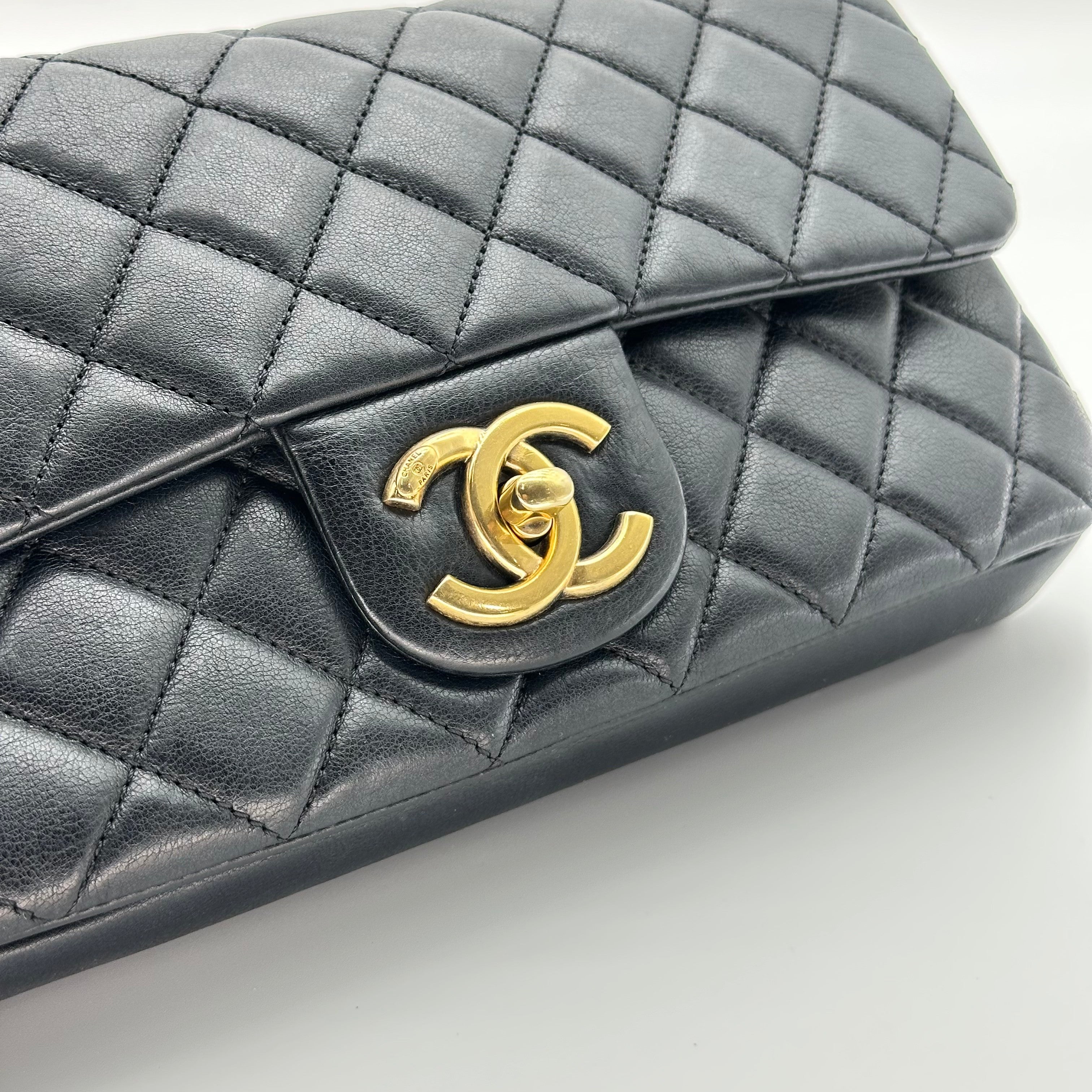 CHANEL A67488 chain shoukder bag ambskin Gold Tone Metal Single Flap