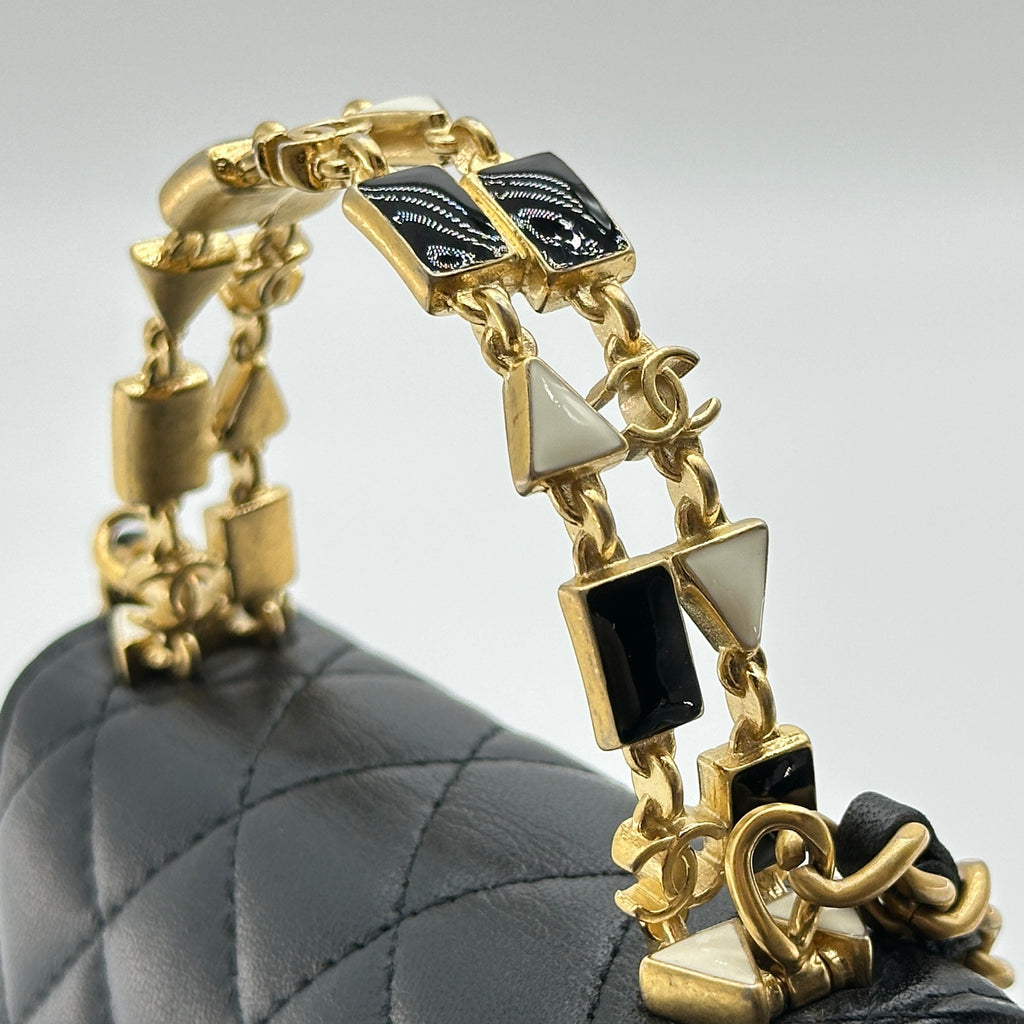Chanel Quilted Lambskin Trendy CC Mini Black Top Handle Shoulder Bag