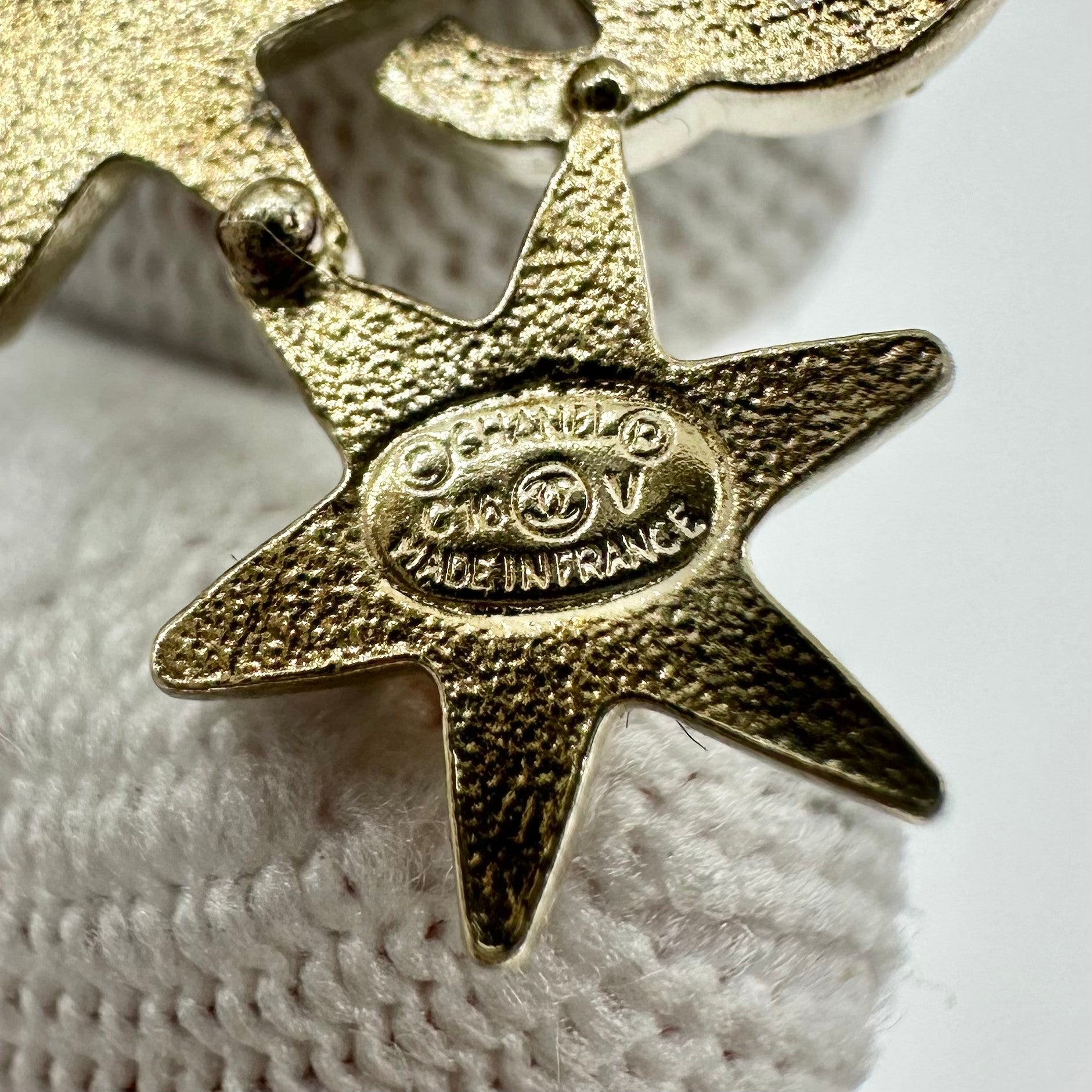 Chanel Crystal-Embellished Star Stud Earrings