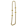 Chanel Vintage Coin Sweater Chain Necklace Gold 93P