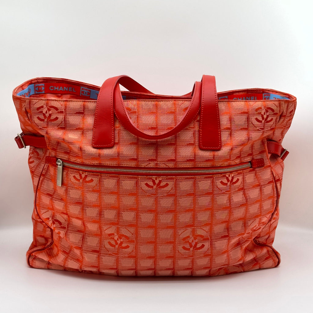 Chanel Nylon New Travel Line Red Tote Bag
