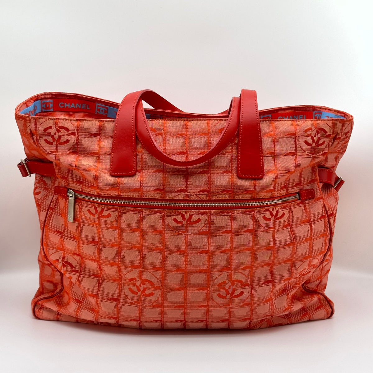 Chanel Nylon New Travel Line Red Tote Bag