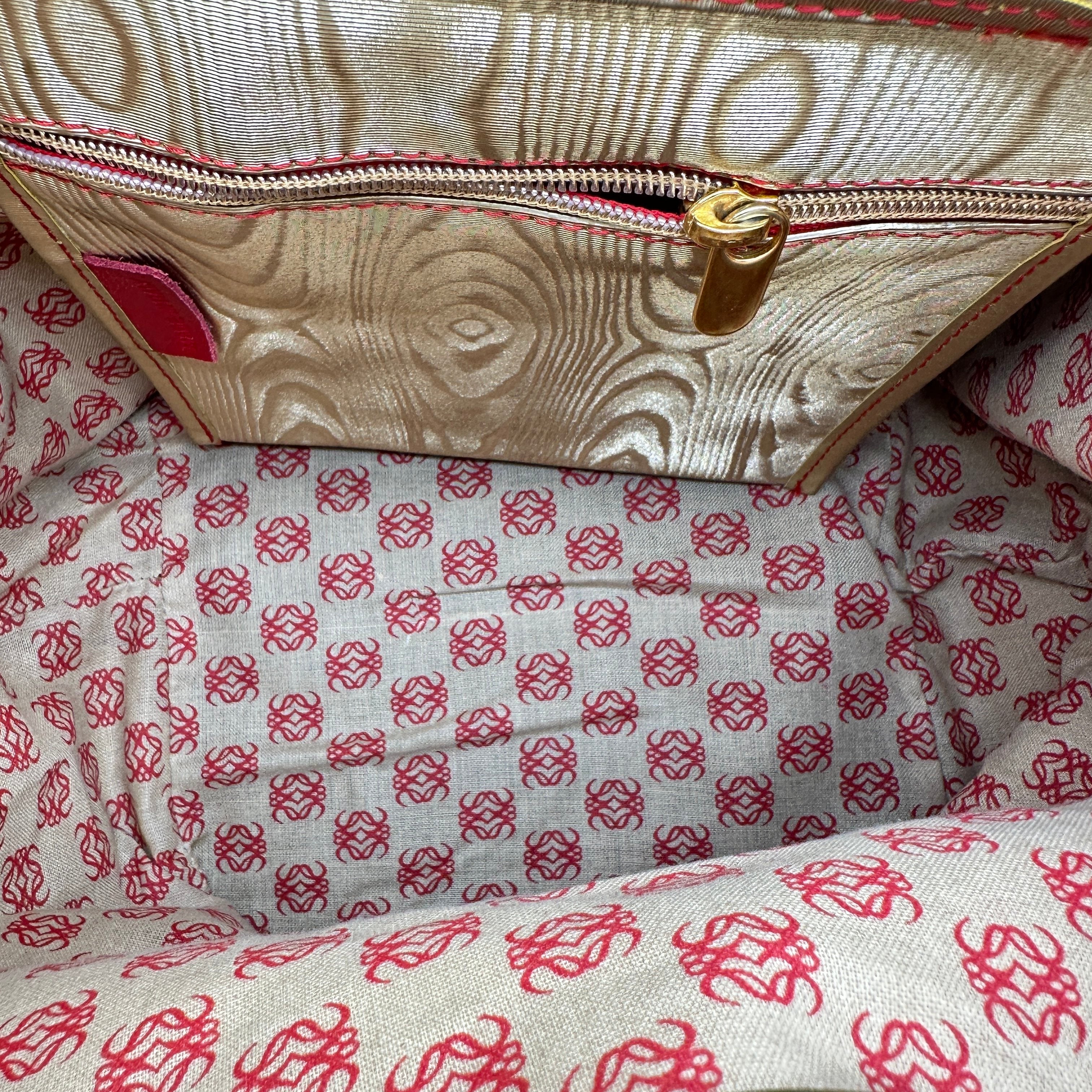 loewe tote bag nylon gold