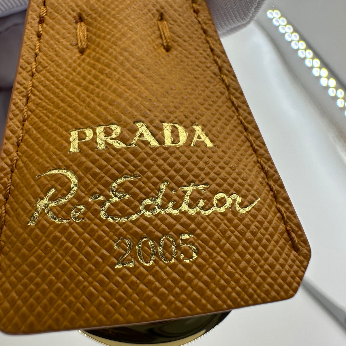 Prada Tessuto Nylon & Leather 2 Way Shoulder Bag Orange