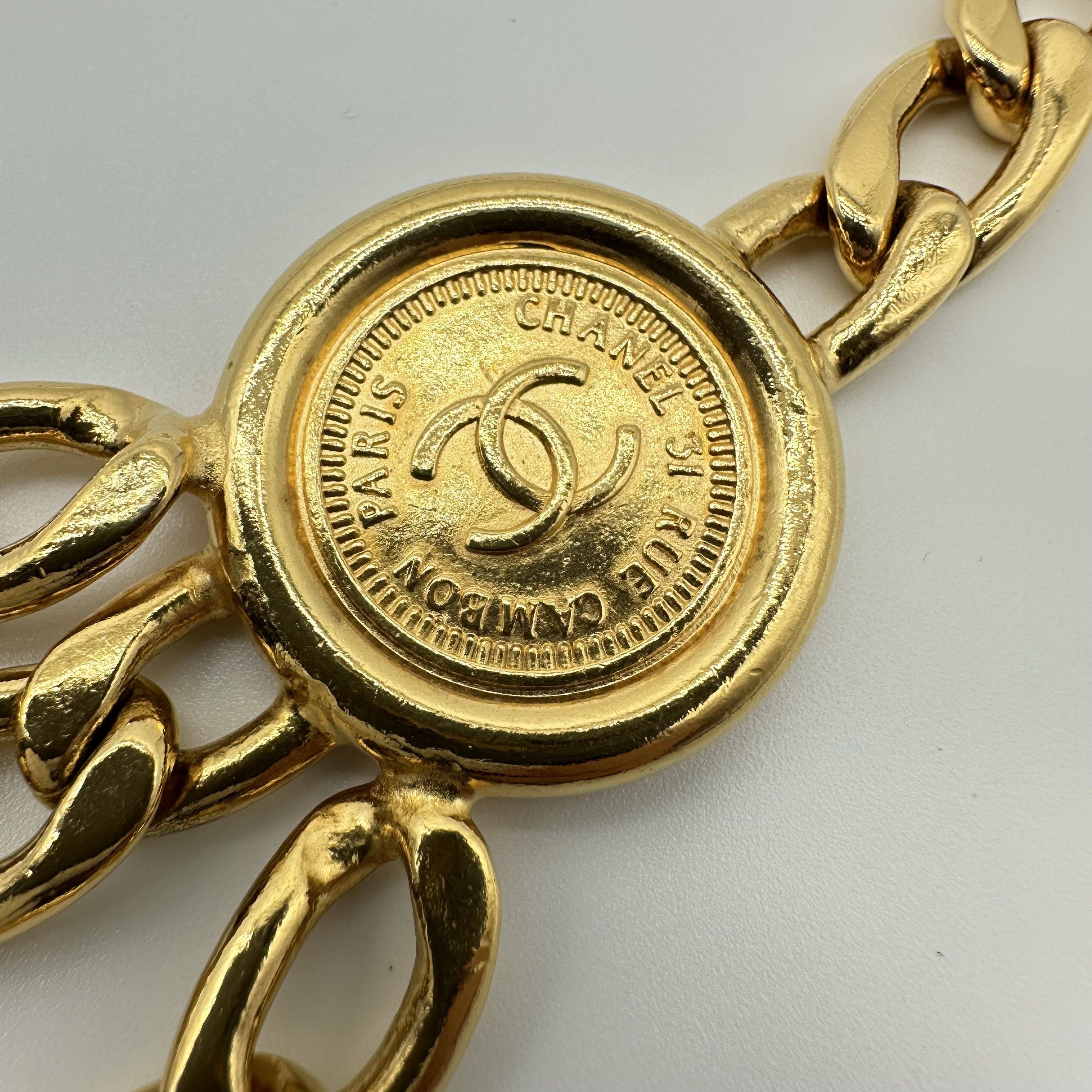 Chanel Vintage Chain Coin Belt Gold