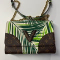 Louis Vuitton Twist Handbag Limited Edition Palm Print Leather Monogram Canvas MM M50965