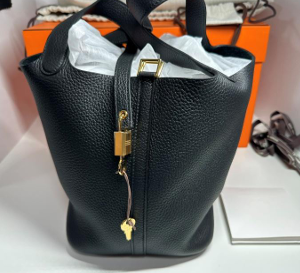 Hermes Picotin Lock MM Taurillon Clemence Leather Bucket Bag Brand New K Stamp