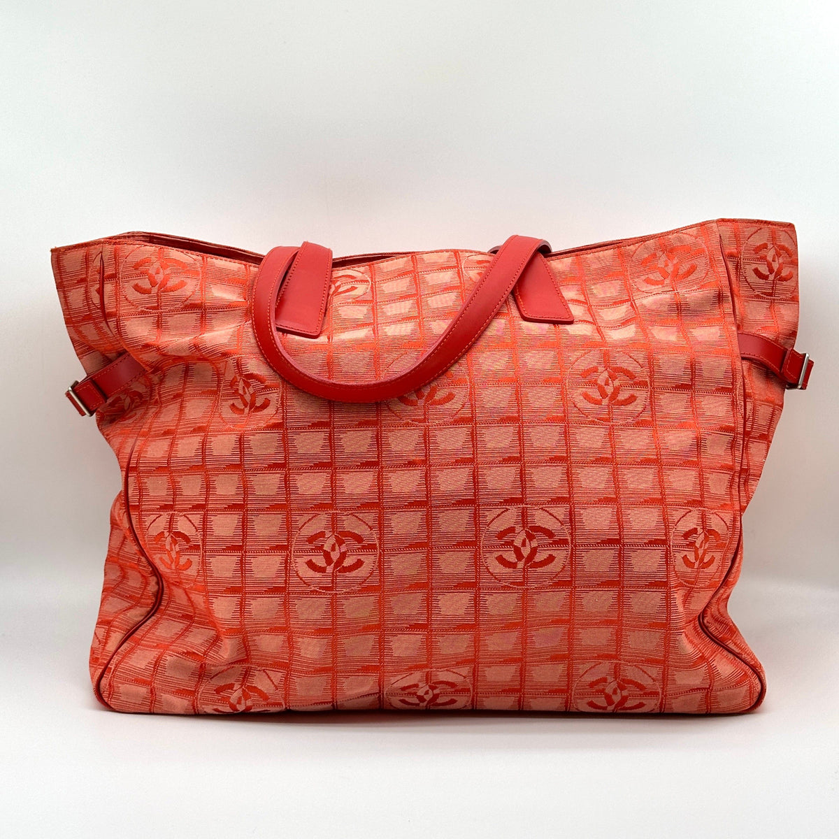 Chanel Nylon New Travel Line Red Tote Bag
