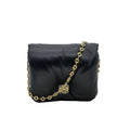 Loewe Anagram puffer Leather Chain Shoulder Bag Black