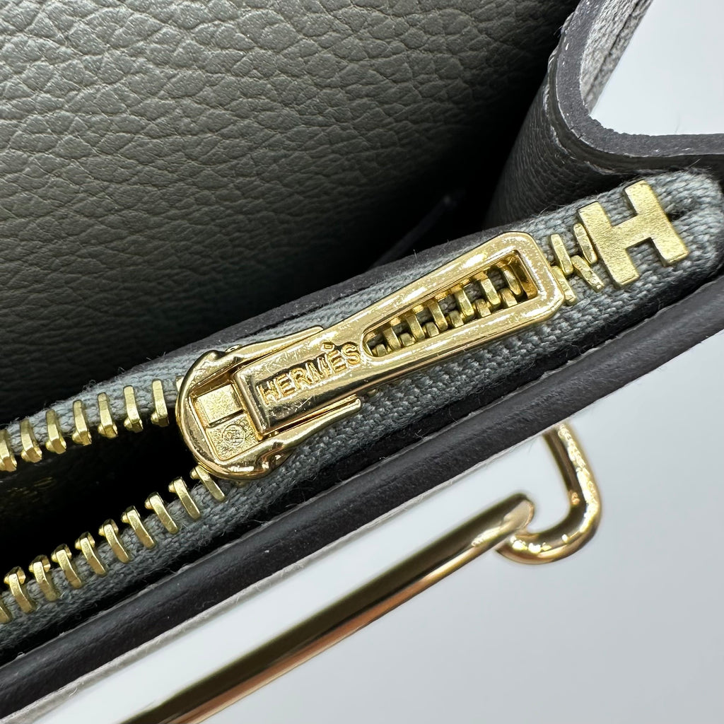 Hermès Roulis Slim Wallet Gris Meyer Evercolor Permabrass Hardware Z Stamp