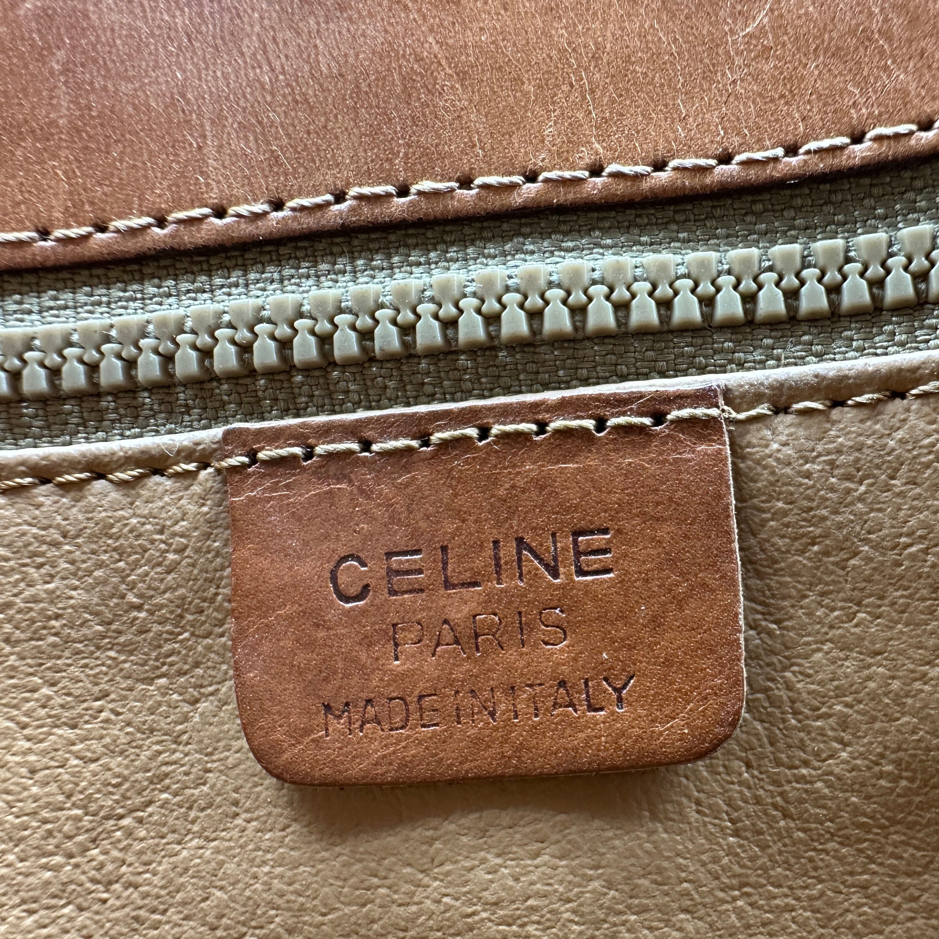 vintage celine starball brown macadam triomphe shoulder bag