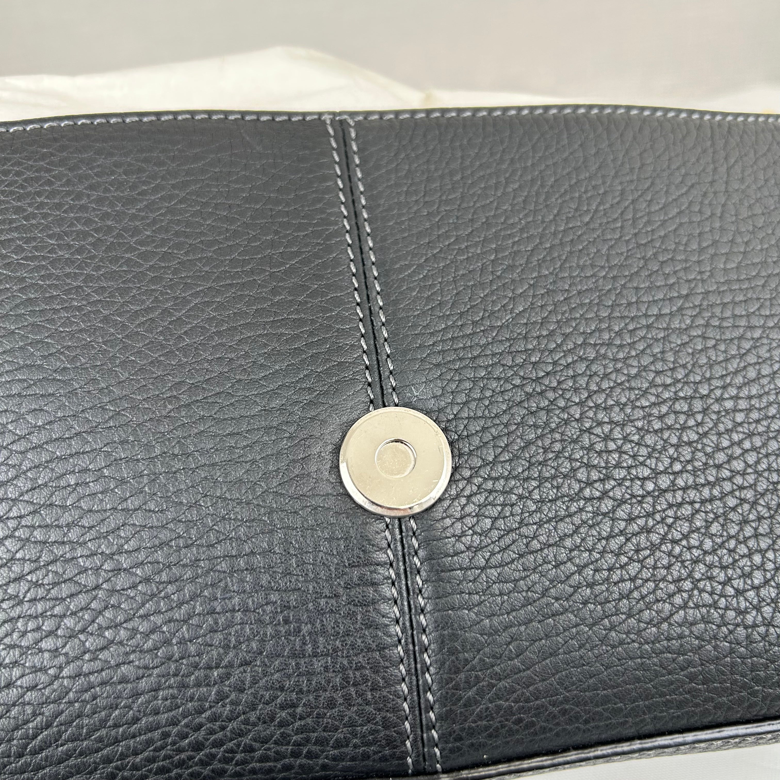 Loewe Vintage Leather Shoulder Bag Handbag Black