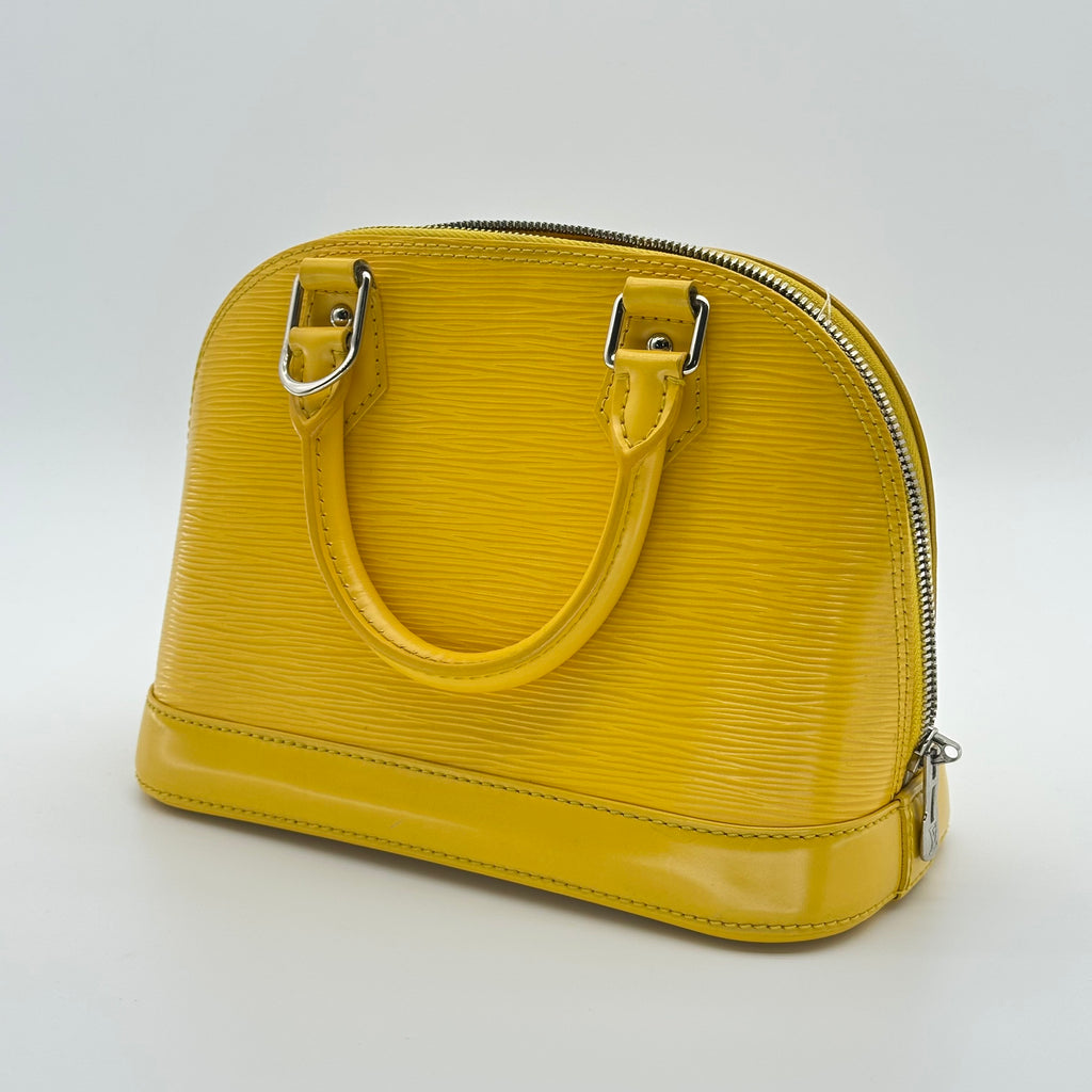 Louis Vuitton M40866 Epi Alma BB Tasche Gelbes Leder