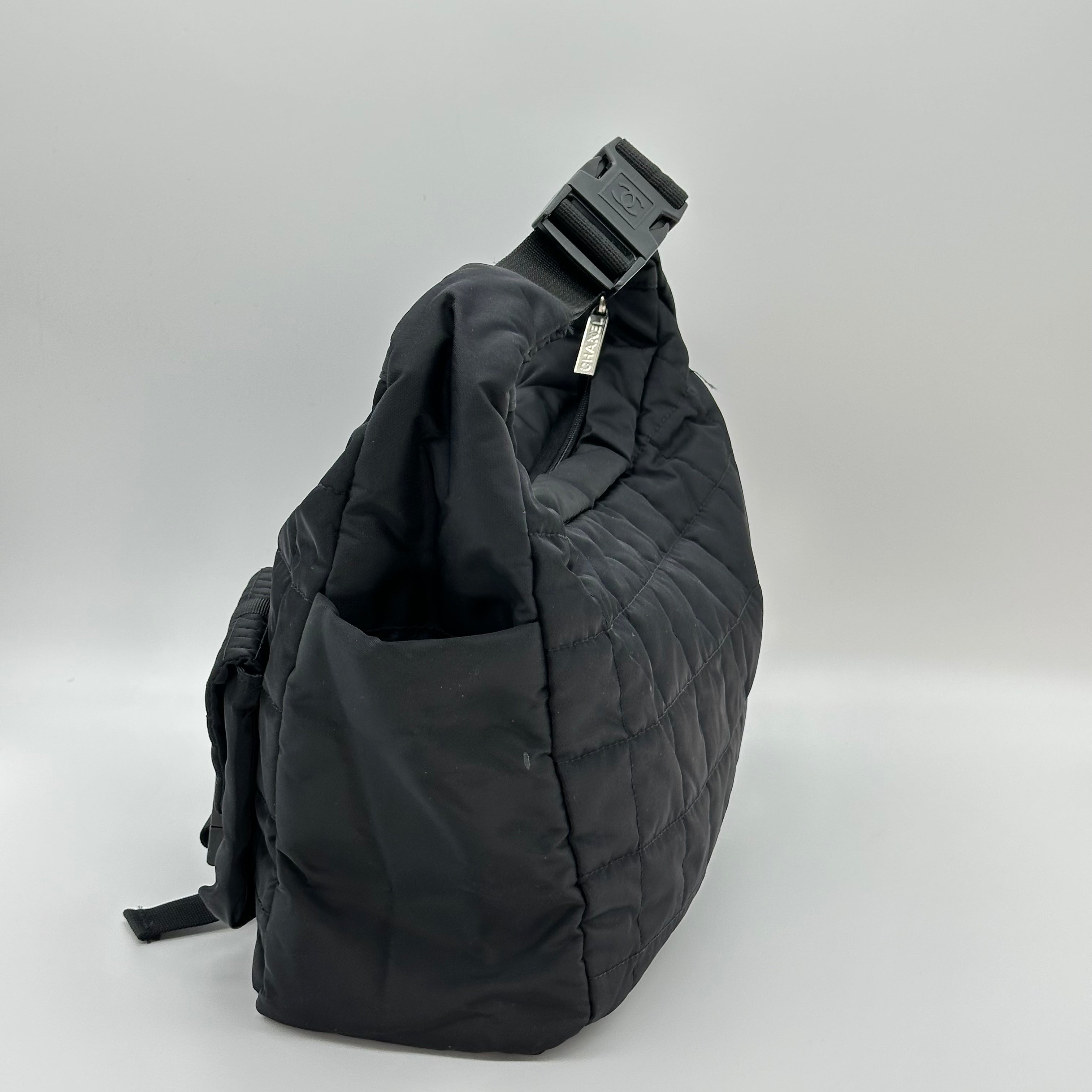 CHANEL Sports Line Black Ladies Nylon Cholder Bag