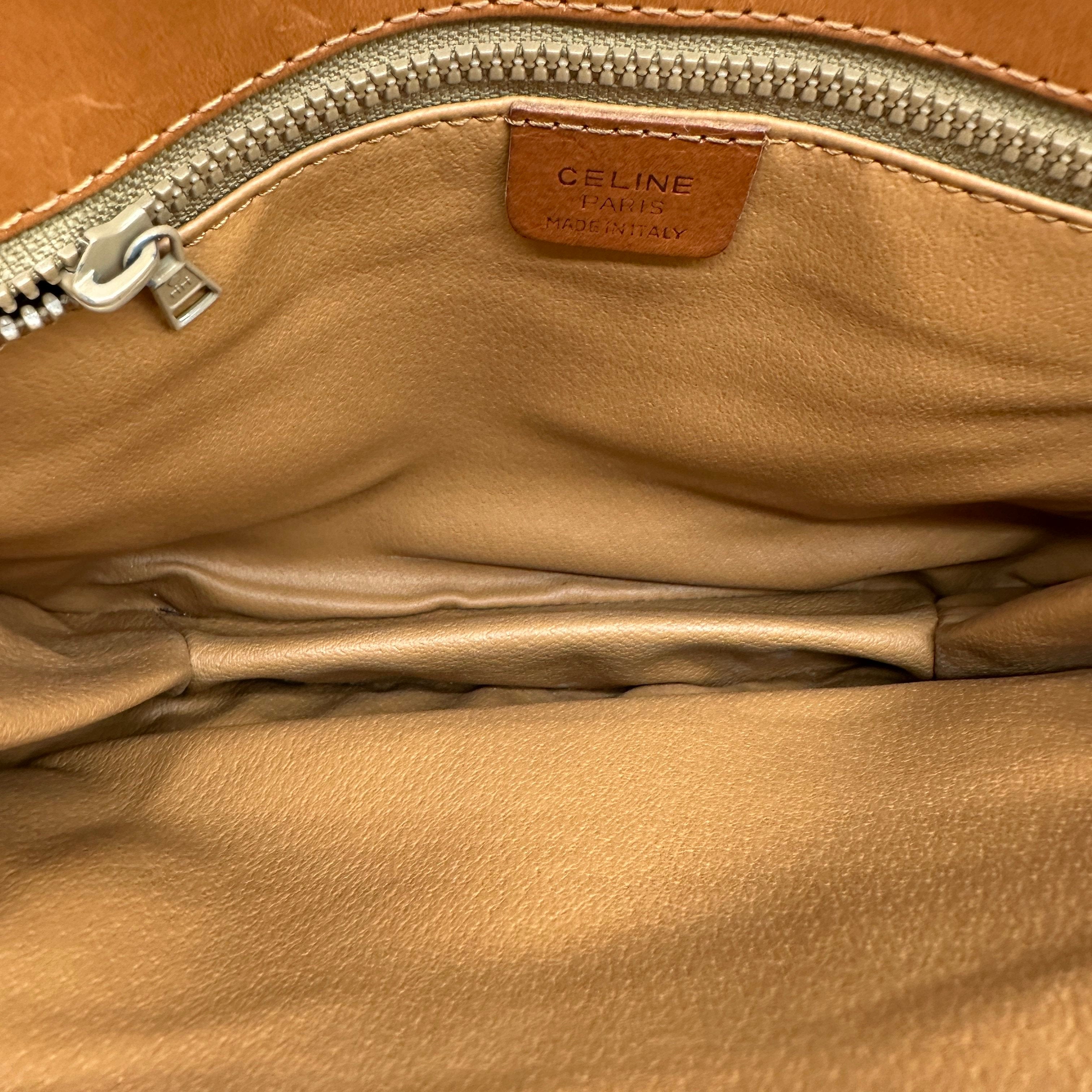 vintage celine starball brown macadam triomphe shoulder bag