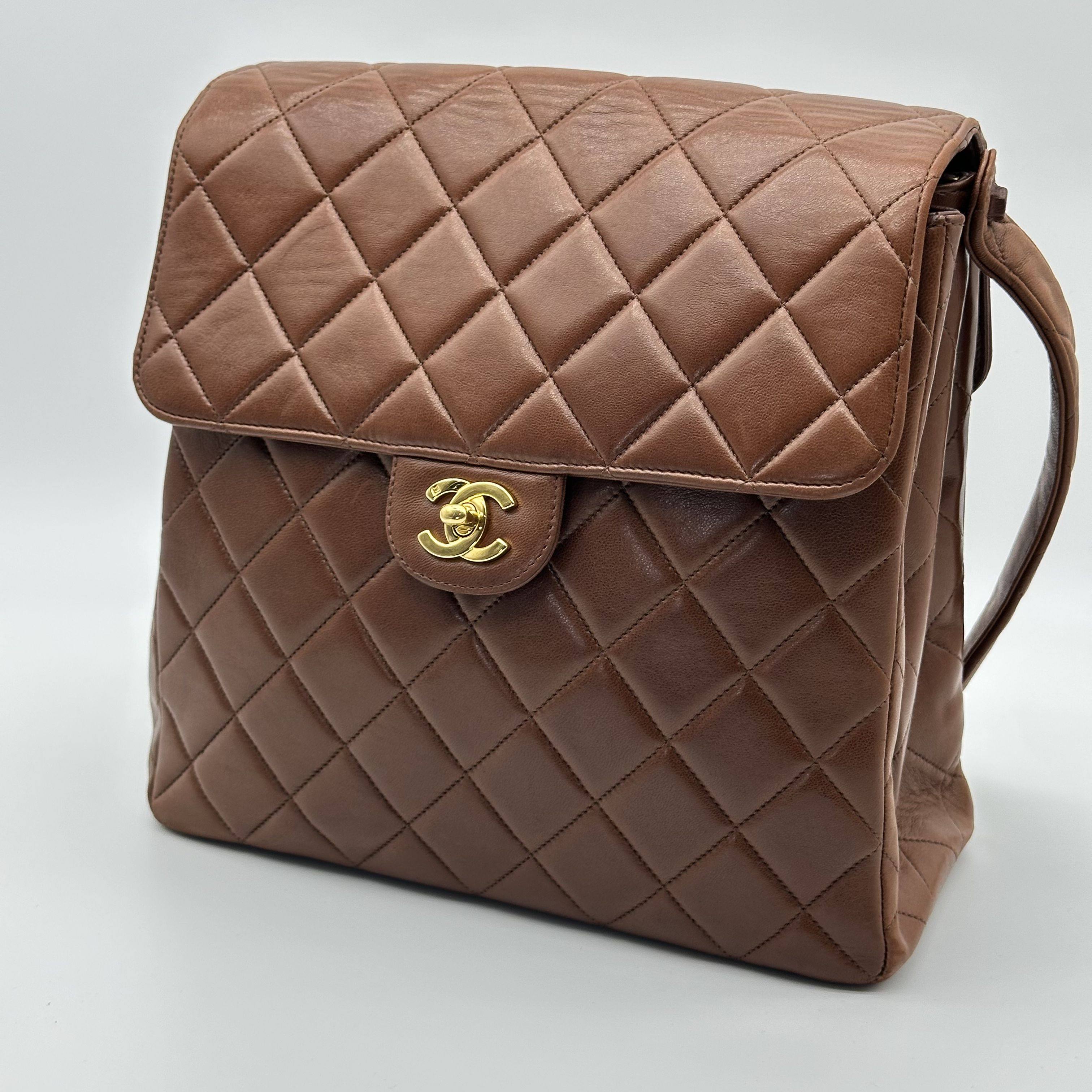Chanel Double Face Kelly Dark Red Shoulder Bag 4 Series