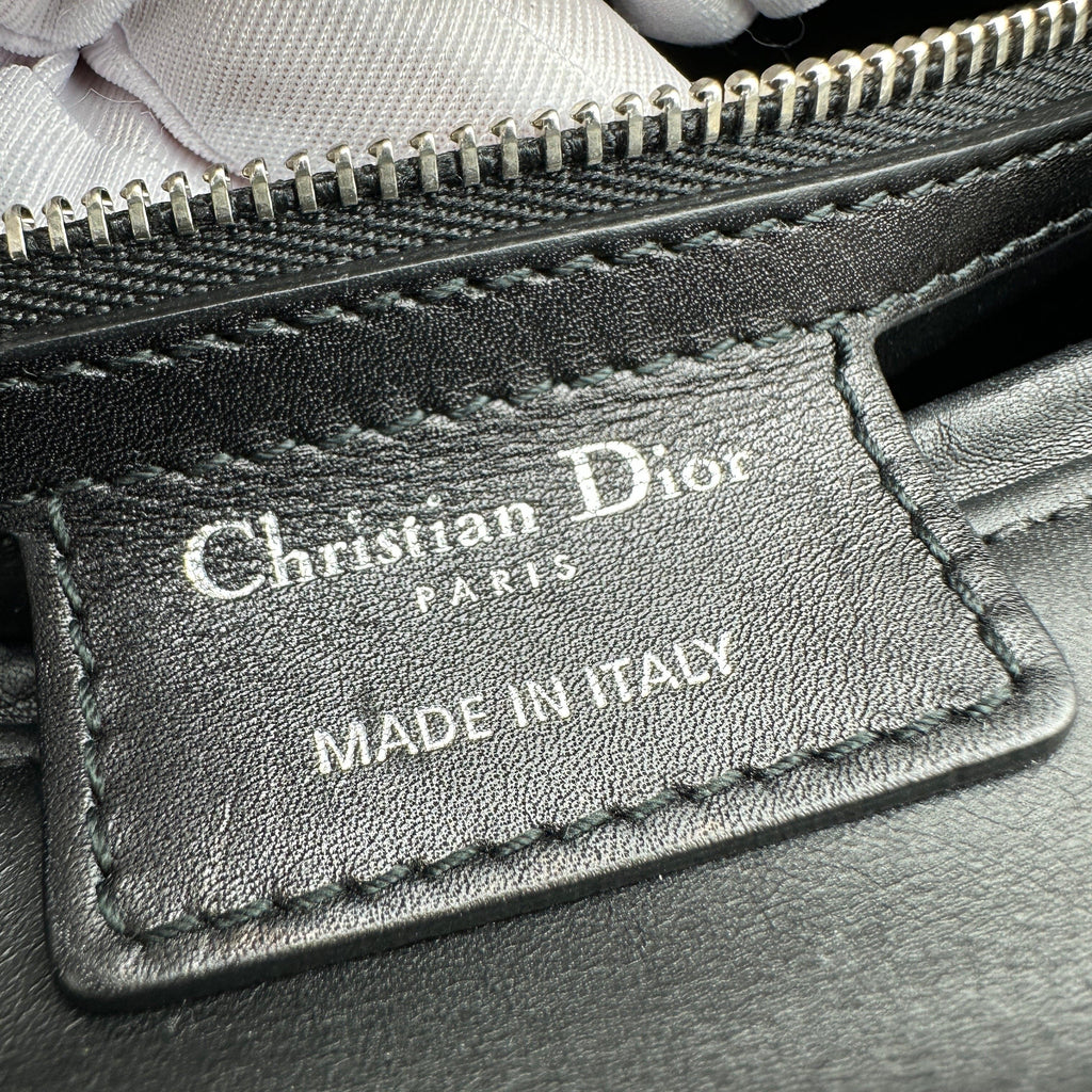 Dior Smooth Calfskin Lucky Badges Lady Dior Medium Black Handbag