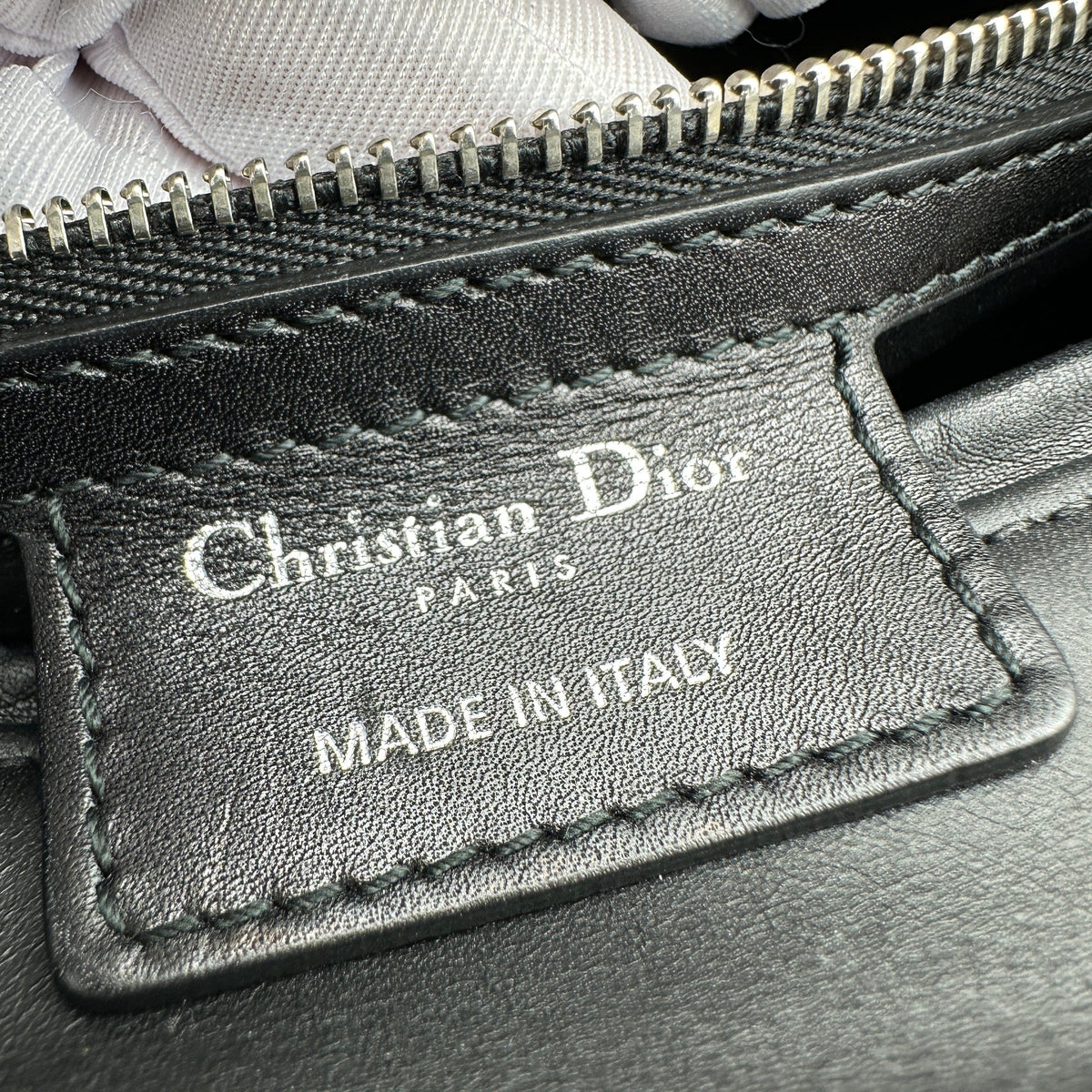 Dior Smooth Calfskin Lucky Badges Lady Dior Medium Black Handbag