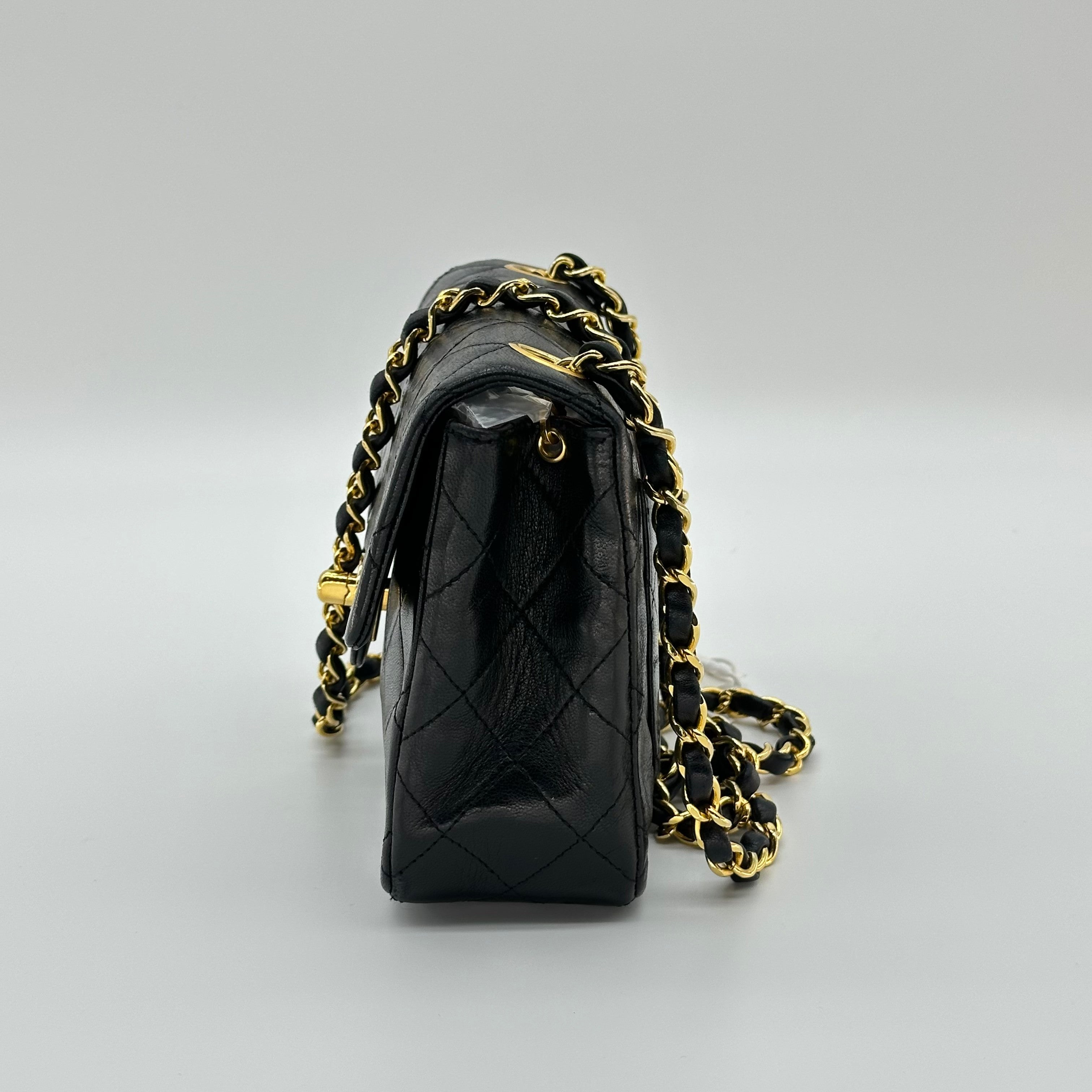 Chanel Matelasse Mini Chain Shoulder Bag Coco Mark Gold Hardware Black 0 Series