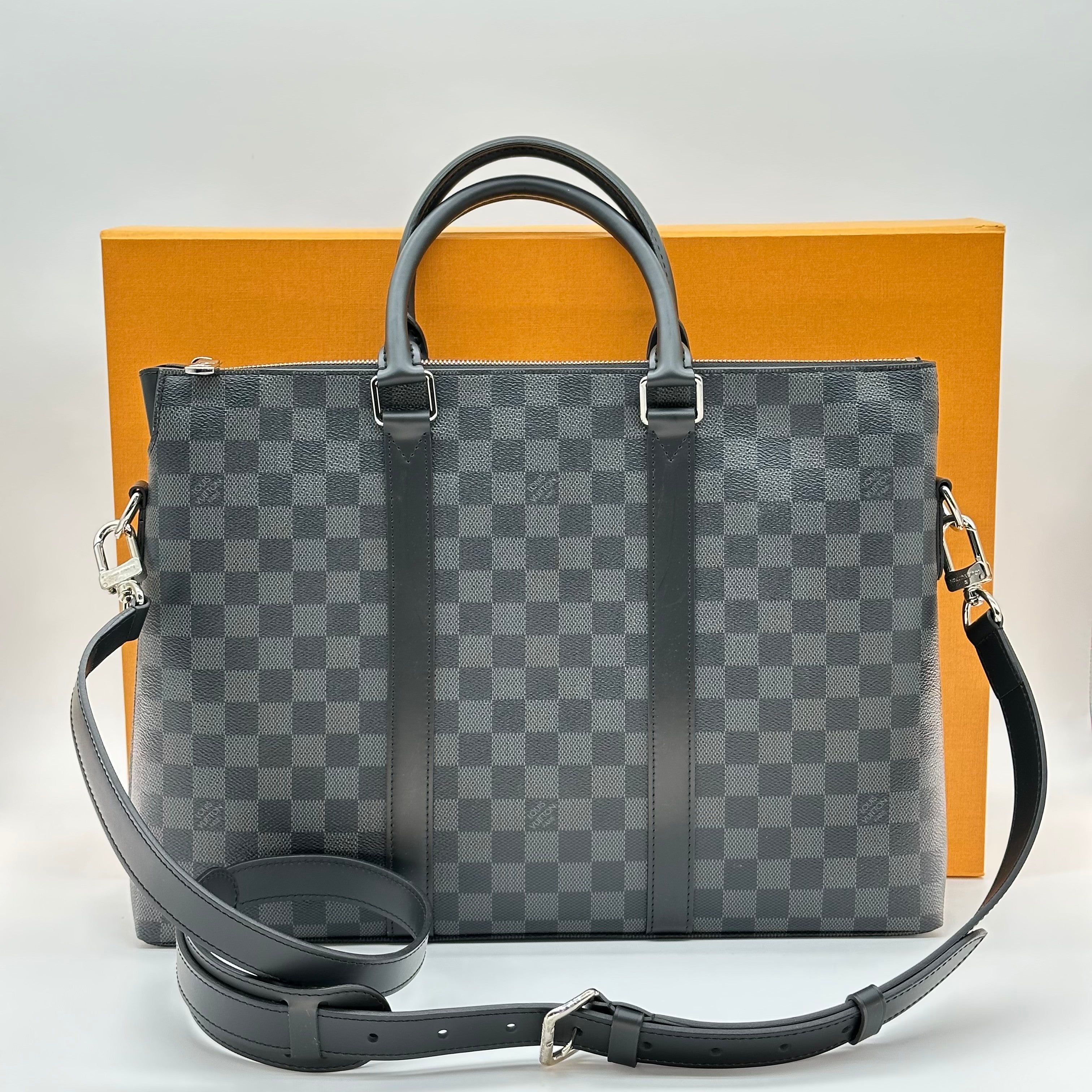 Louis Vuitton N40024 Anton Briefcase Business Bag Canvas RFID