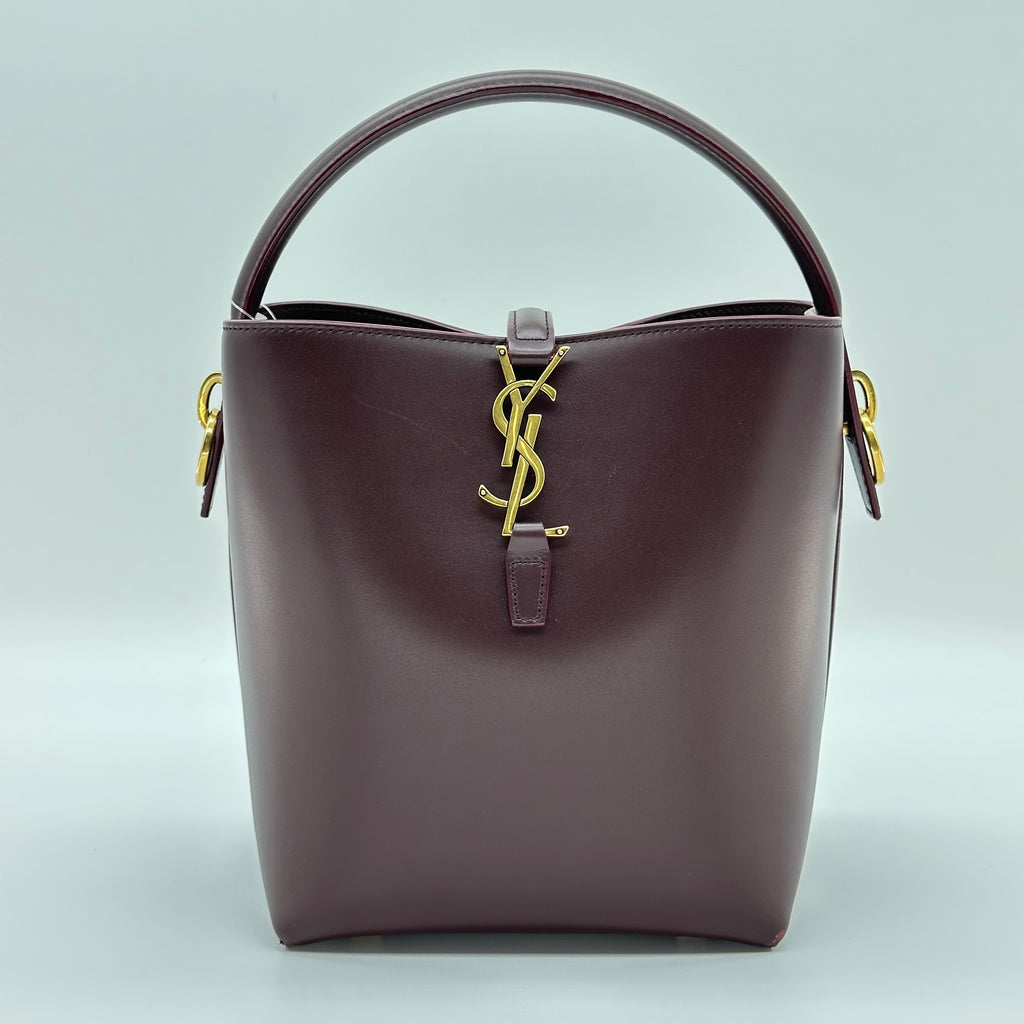 Yves Saint Laurent Sac à main 2 voies en cuir YSL LE 37 Violet 749036