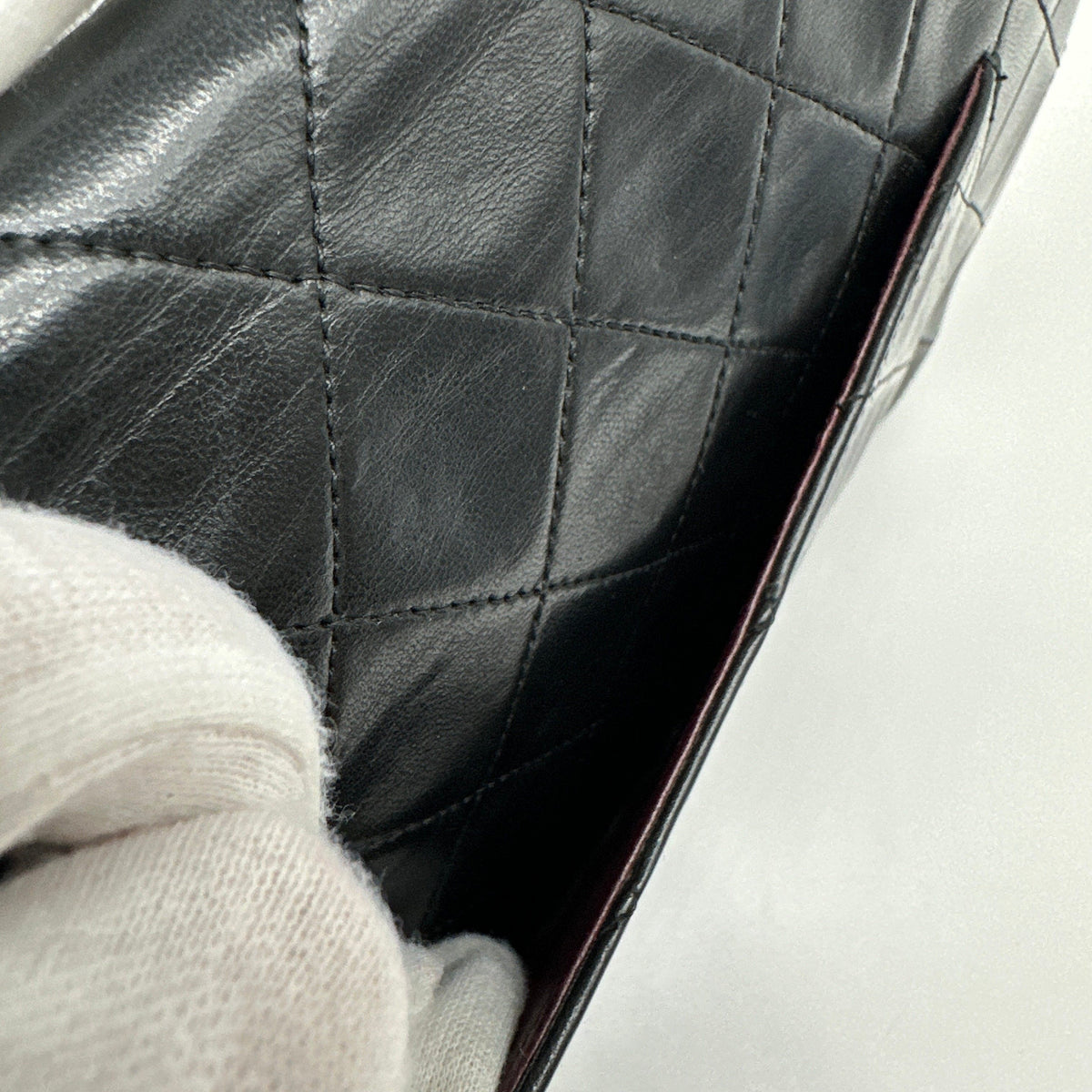 Chanel Quilted Lambskin Double Flap Black Chain Shoulder Bag