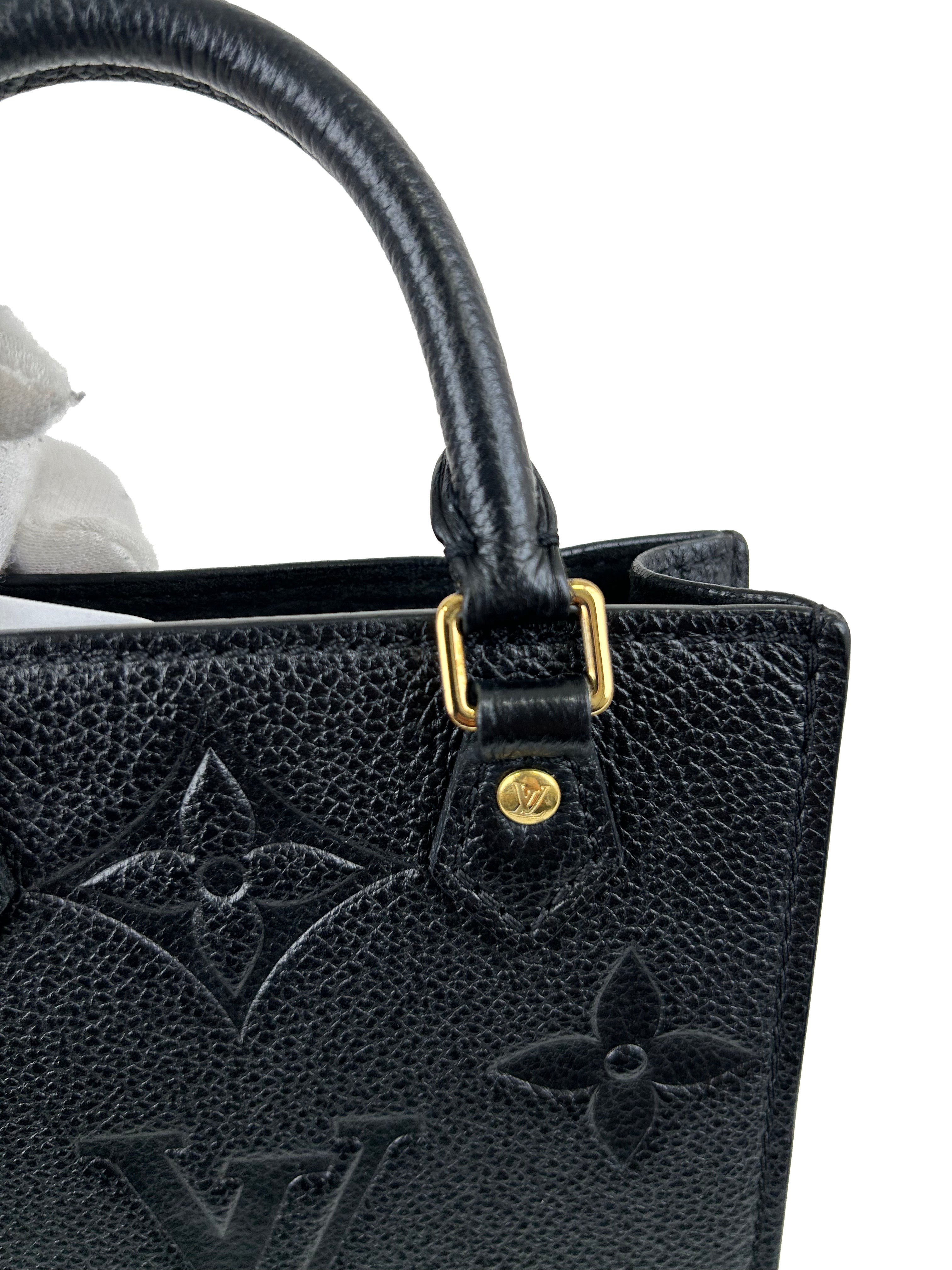 루이비통 Petite Sac Plat 모노그램 Empreinte 미니 핸드백 숄더백 M81417 RFID