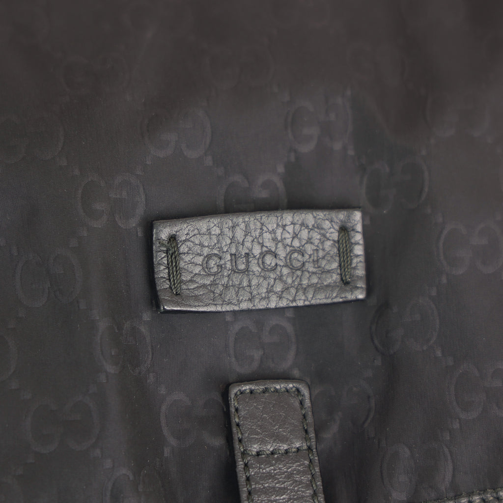 Gucci GG Nylon Backpack Drawstring Double Pocket Casual Bag