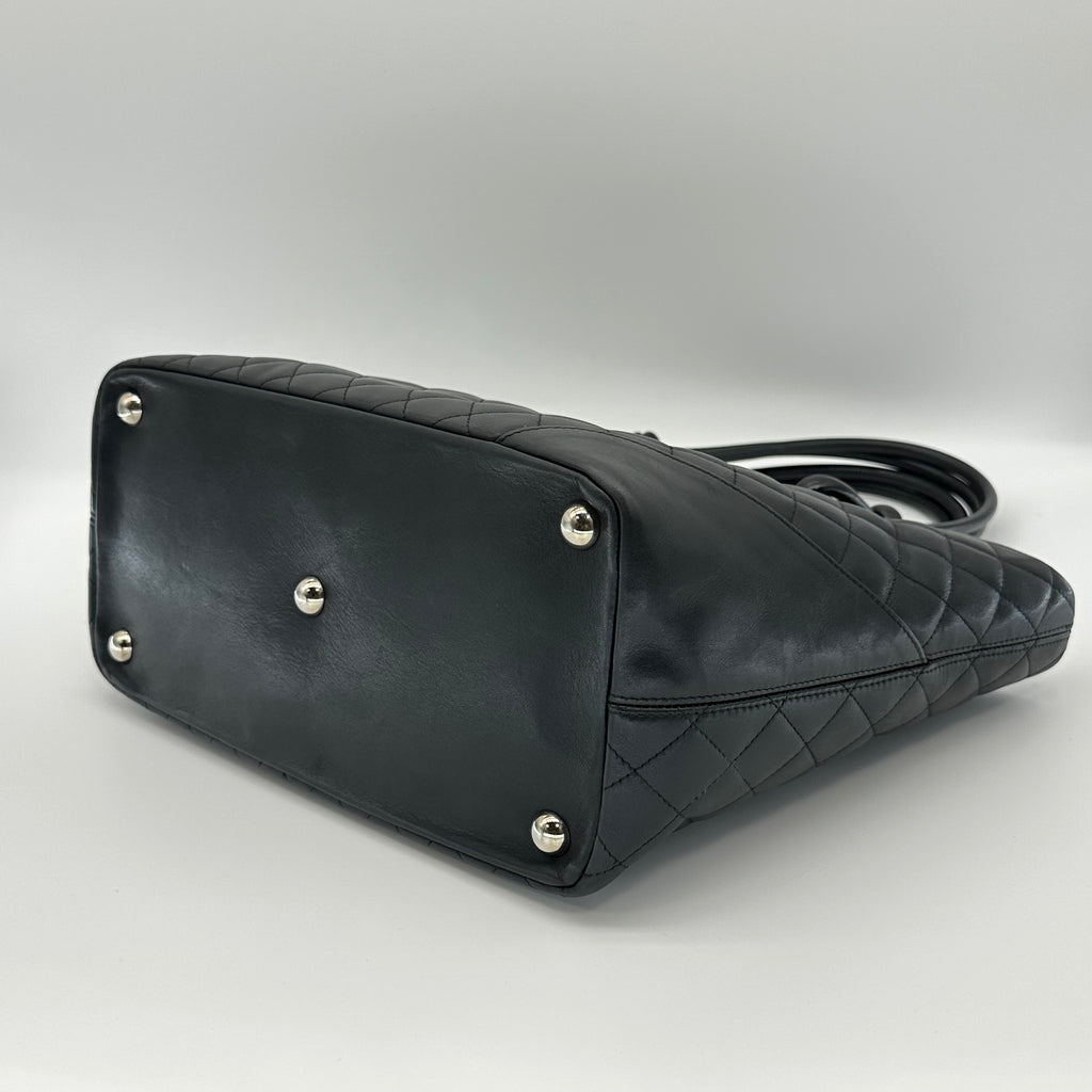 Chanel Cambon Leather Tote Bag black