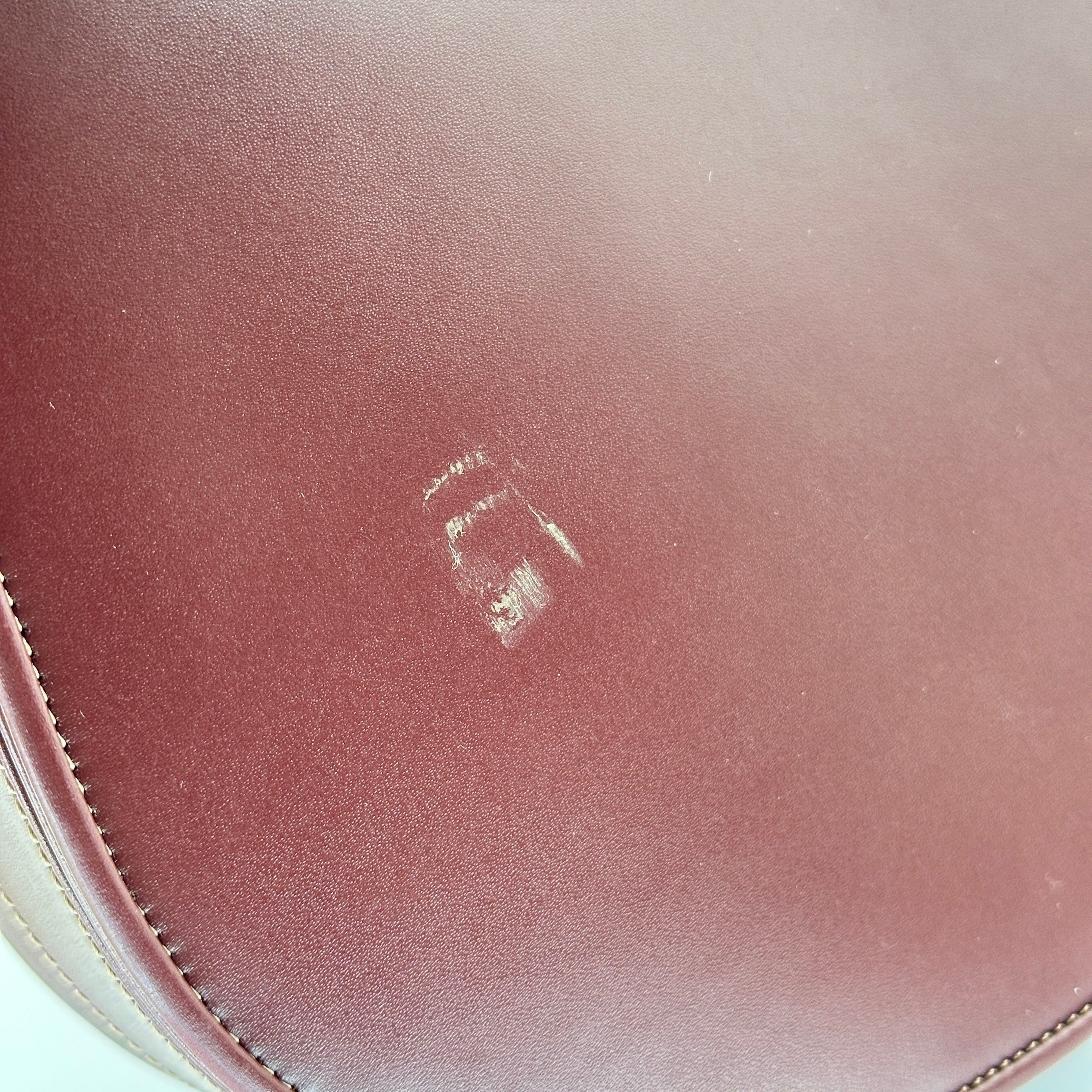 cariter must de cartier burgundy bordeaux shoulder bag