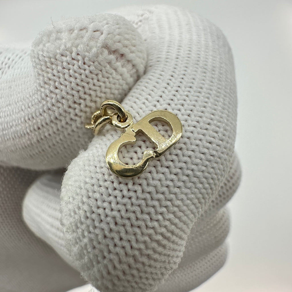 Christian Dior Logo Stone Necklace