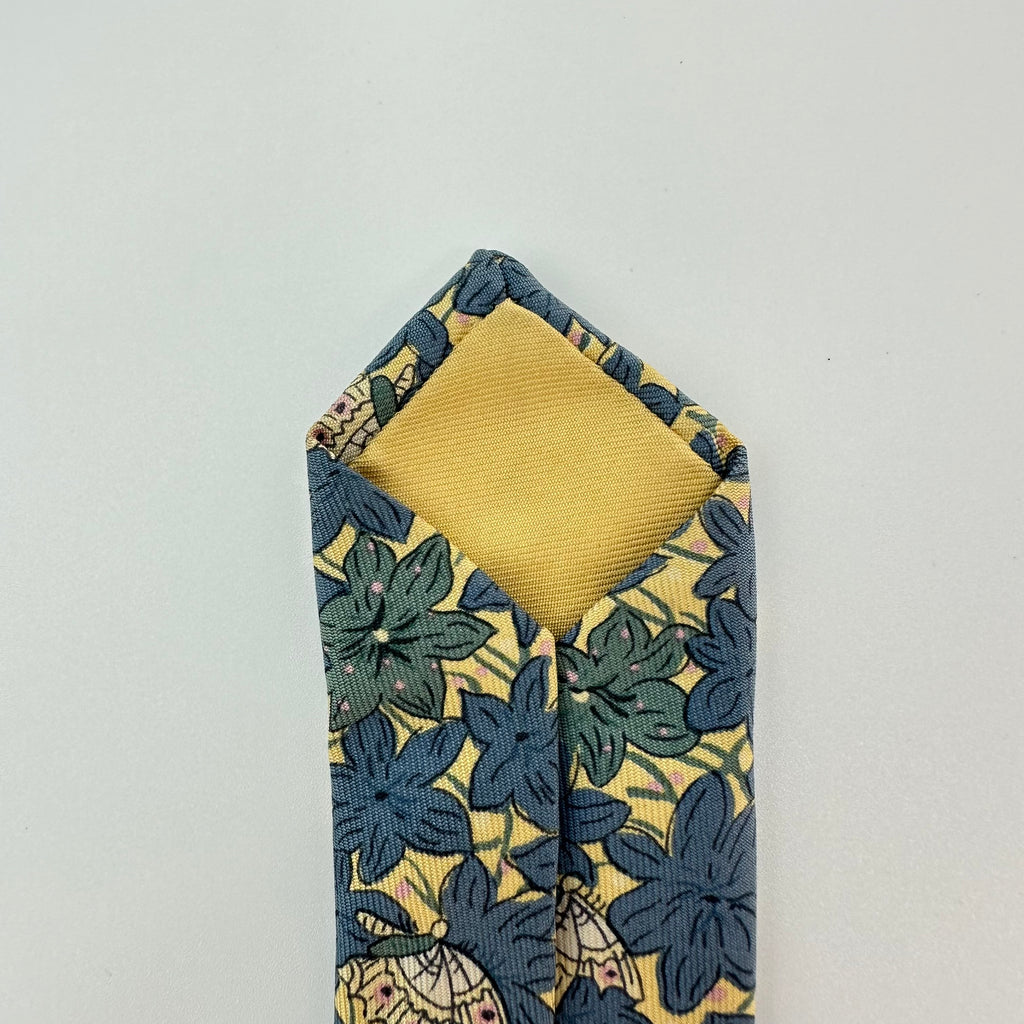 Cravate vintage en soie Hermès – Imprimé rétro classique Style professionnel élégant 100 % soie