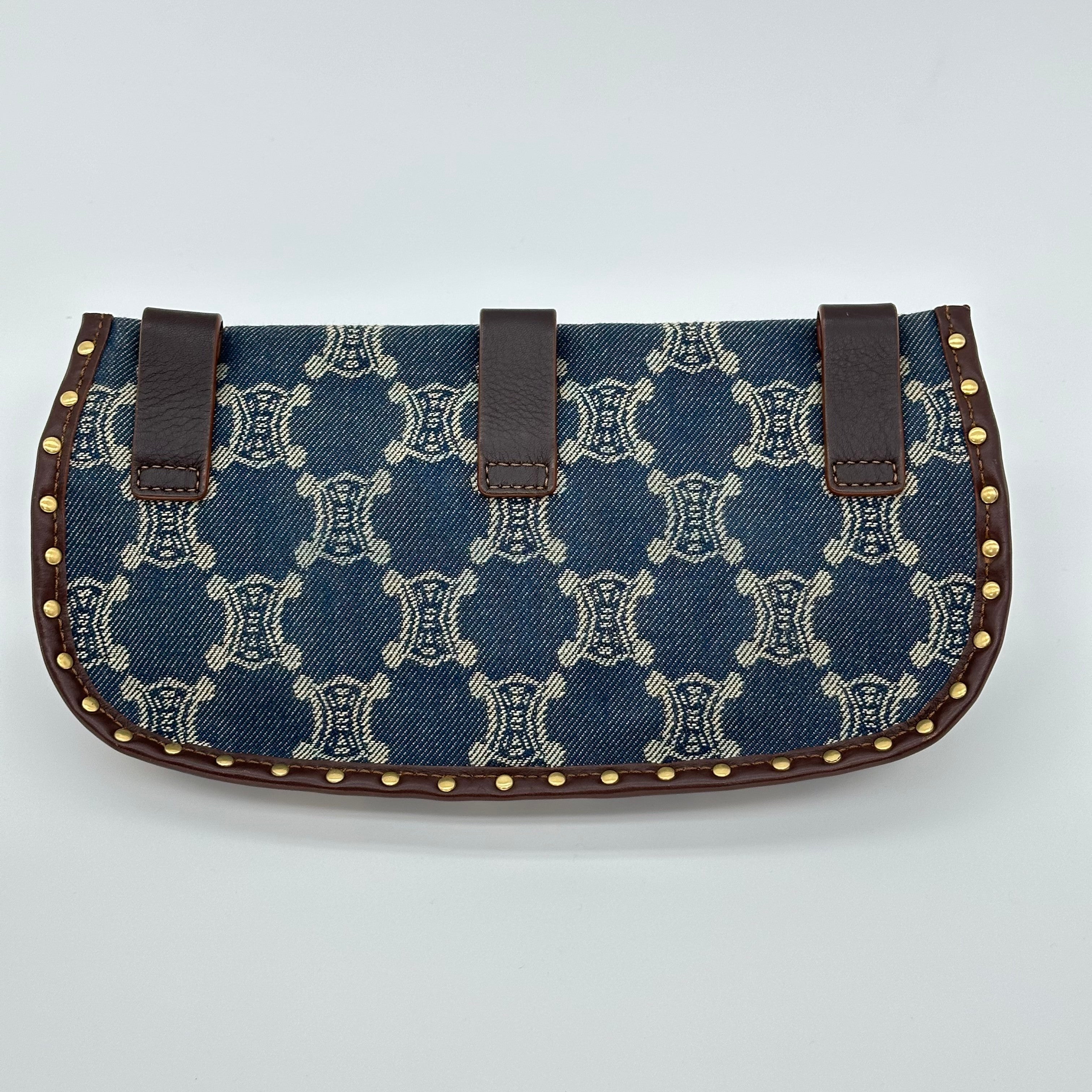 Celine Paris Macadam Denim Body Bag / Waist Bag