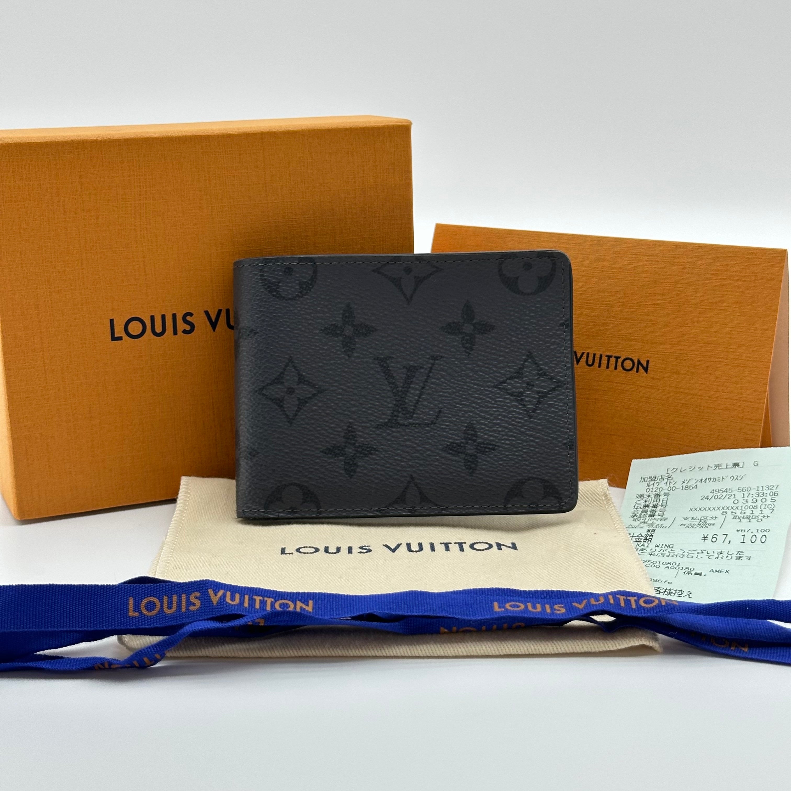 Louis Vuitton Slender Wallet Monogram Eclipse Reverse M80906