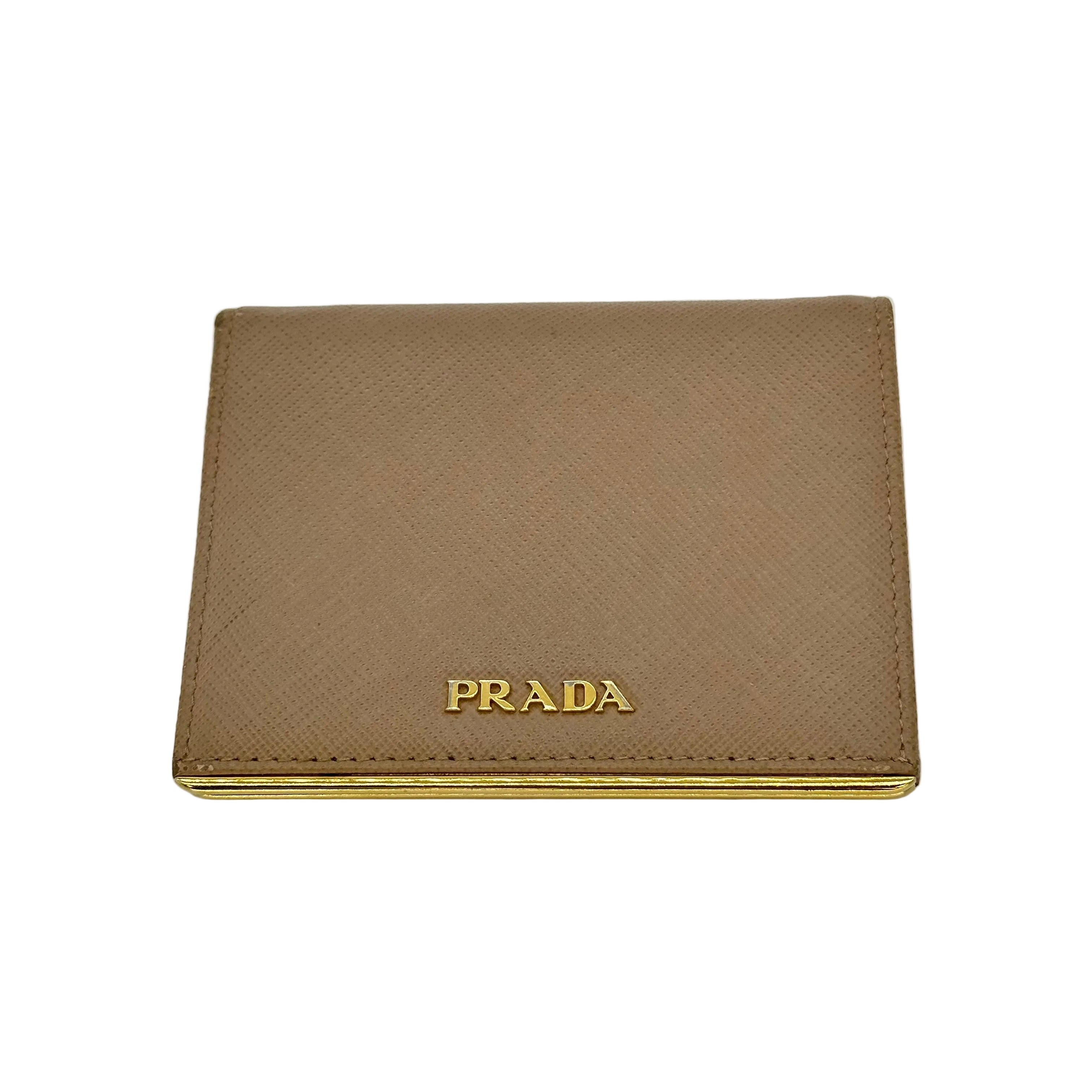 Prada Saffiano leather small bi-fold wallet