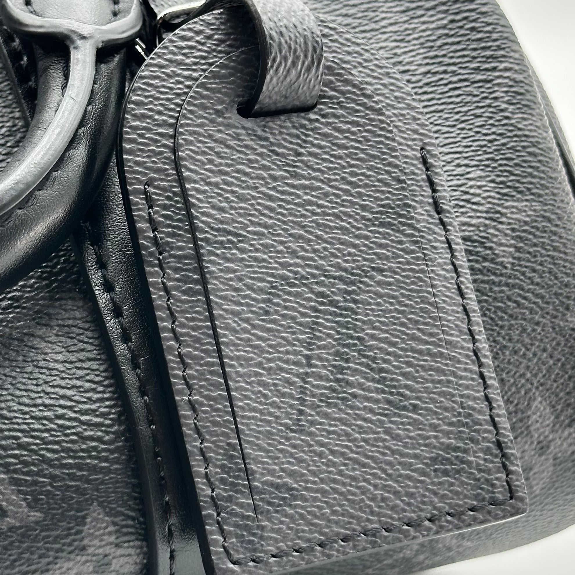 LOUIS VUITTON 2way M46271 IC chip Black Grey Keepall Bandouliere 25	Monogram Eclipse