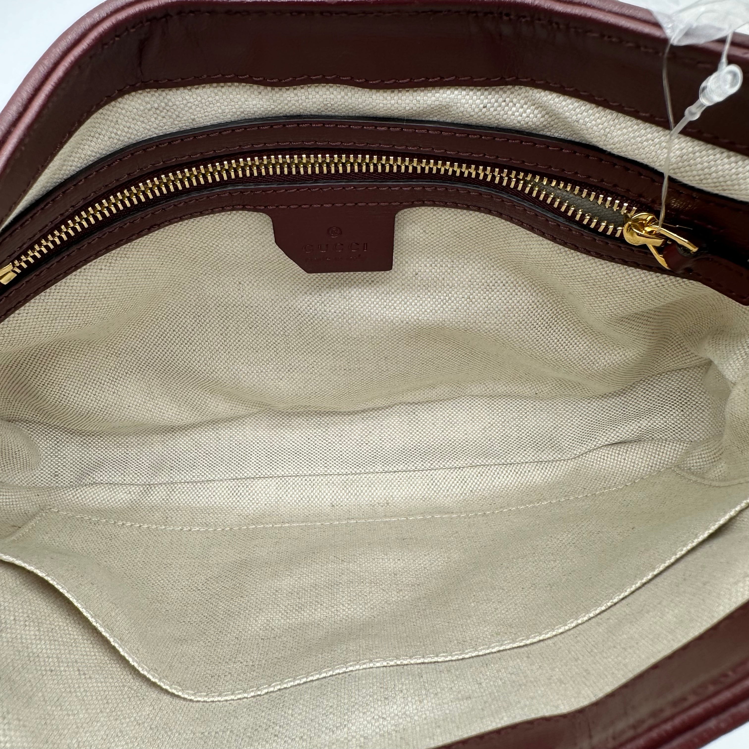 Gucci Burgundy GG Supreme Jackie 1961 Small Shoulder Bag
