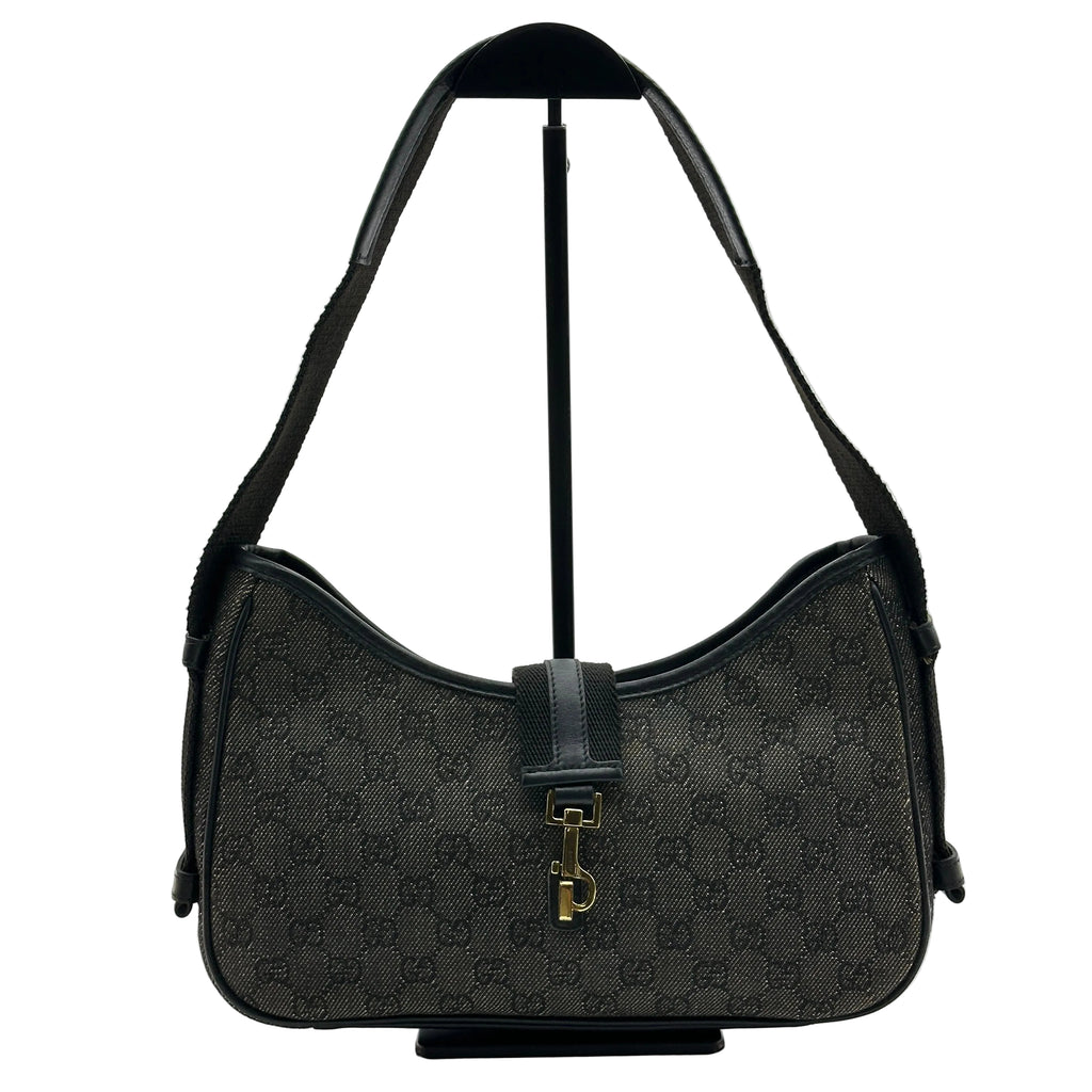 gucci jackie bag black gg canvas