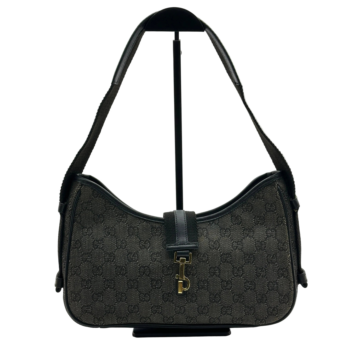 gucci jackie bag black gg canvas