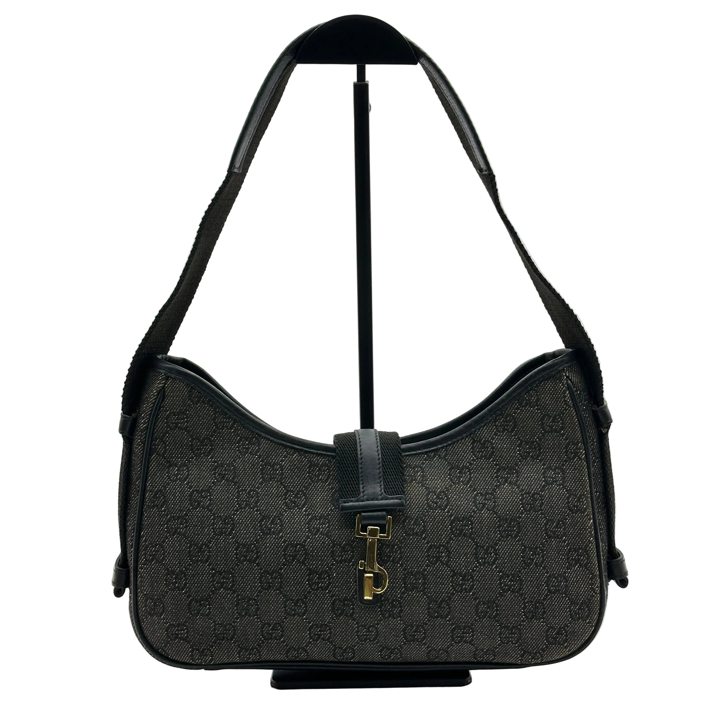 gucci jackie bag black gg canvas