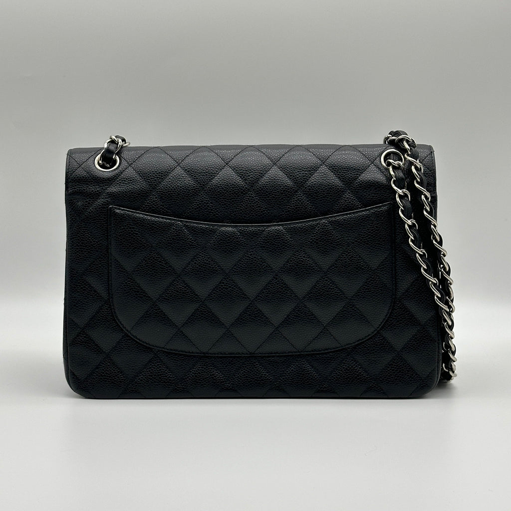 Chanel Matelasse 30 Caviar Leather Chain Shoulder Bag Black