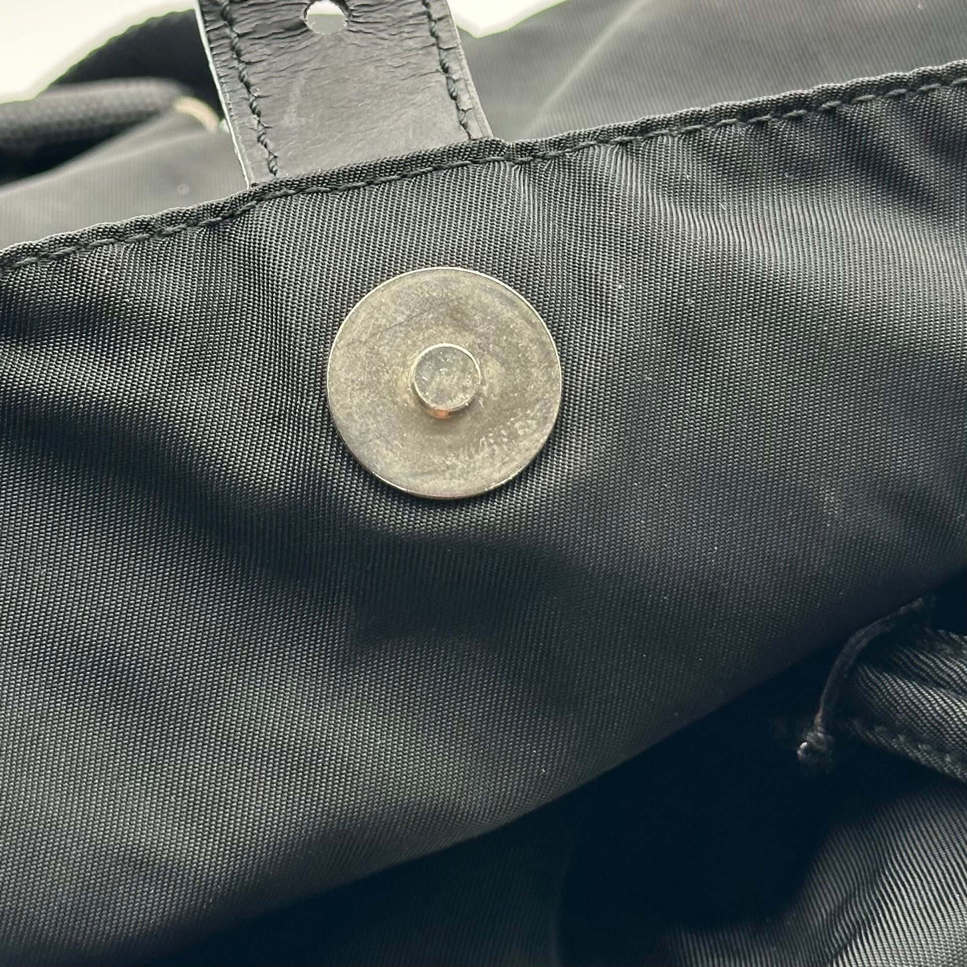 Prada Black Tessuto Nylon Vintage Drawstring Backpack