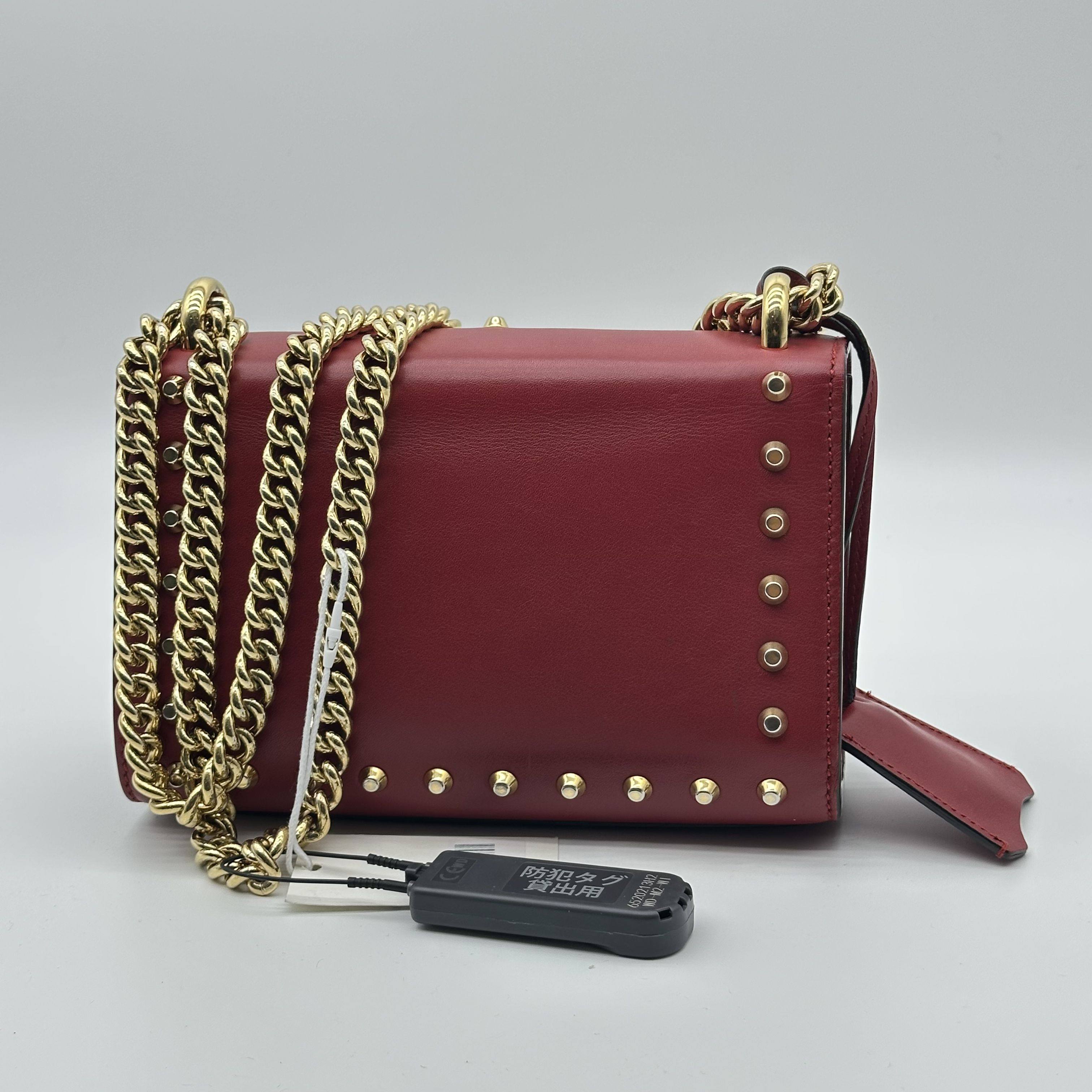 Gucci Padlock Pearl Embellished Chain Shoulder Crossbody 2Way