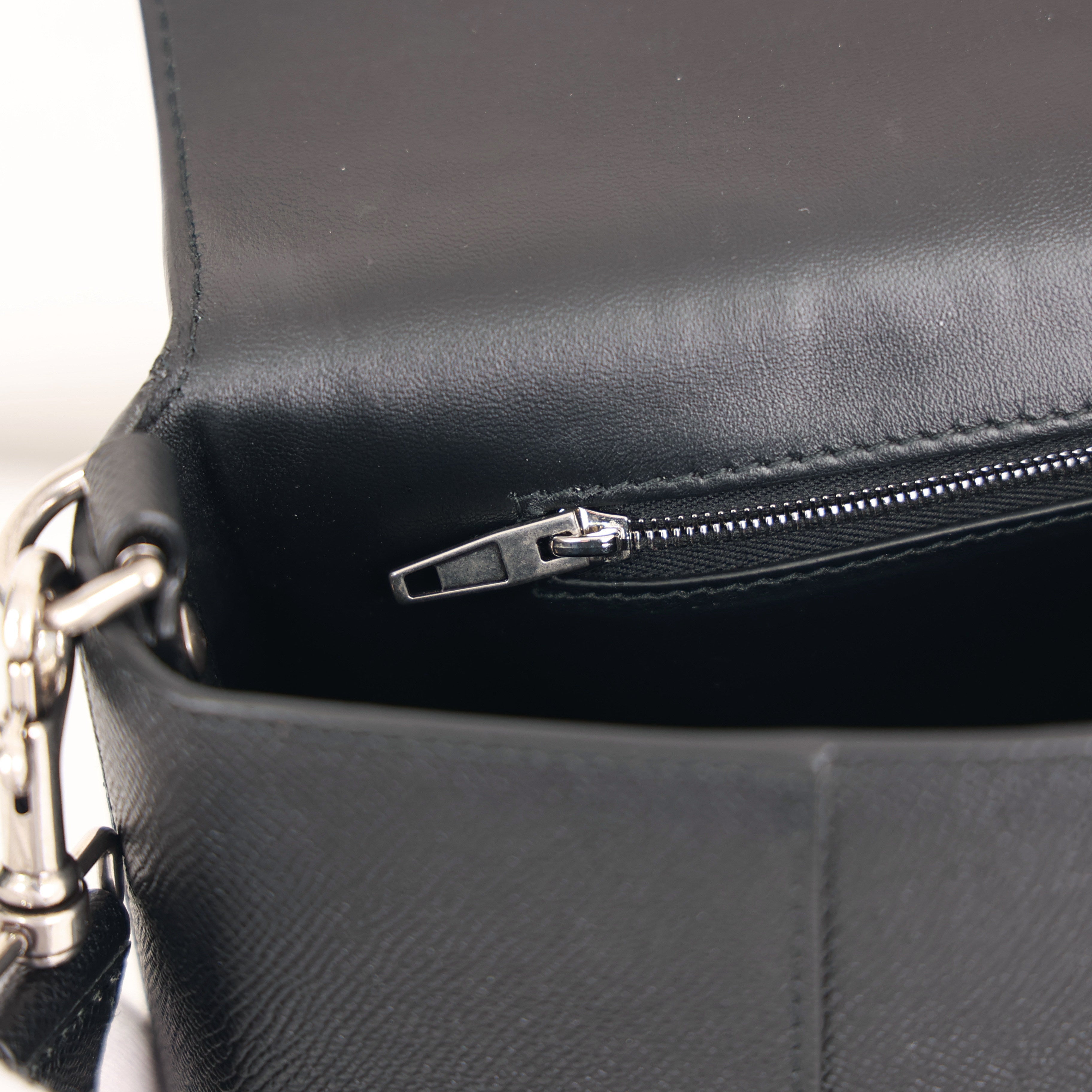Balenciaga Downtown Bag Black Silver Hardware Shoulder Crossbody Bag