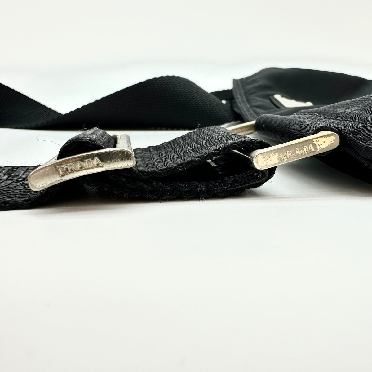 Prada Nylon Black Flat Crossbody Shoulder Bag