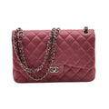 chanel lambskin pink leather classic flap bag  Jumbo Double Flap crossbody
