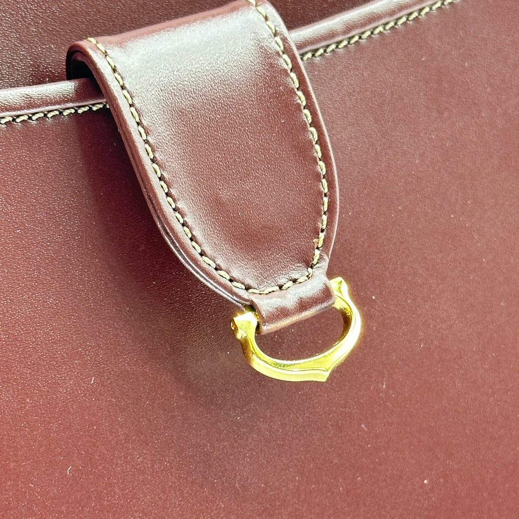 cariter must de cartier burgundy bordeaux shoulder bag