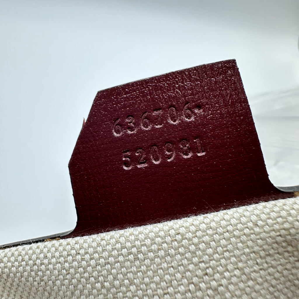 Gucci Burgundy GG Supreme Jackie 1961 Small Shoulder Bag